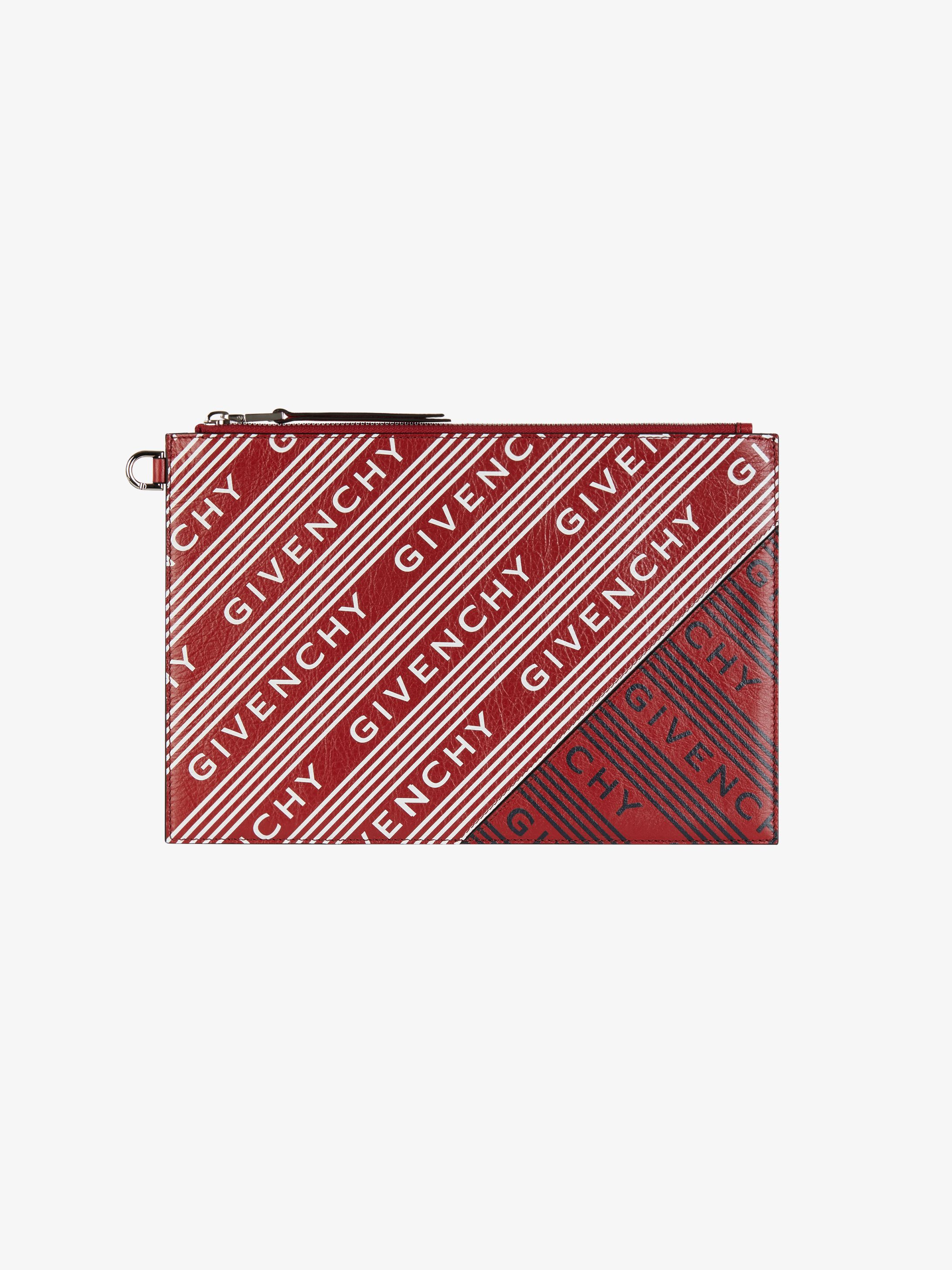 GIVENCHY medium pouch in striped leather