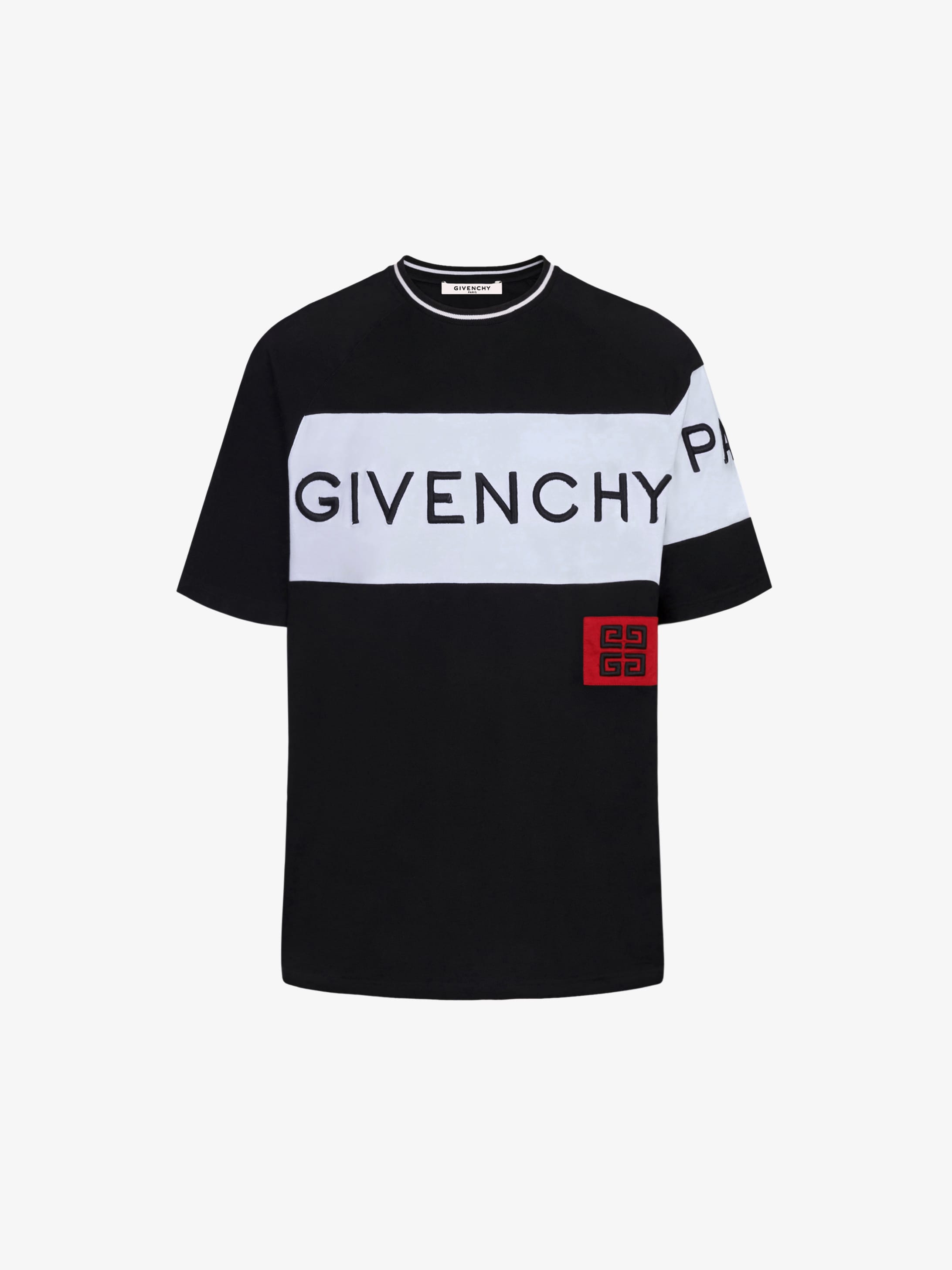 givenchy paris t shirt black and red