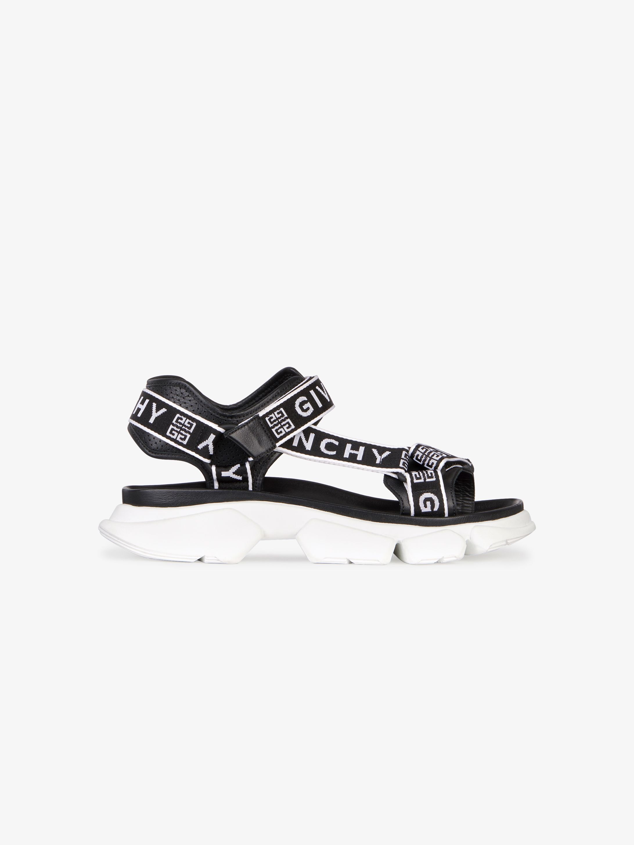 JAW sandals in leather with GIVENCHY 4G 