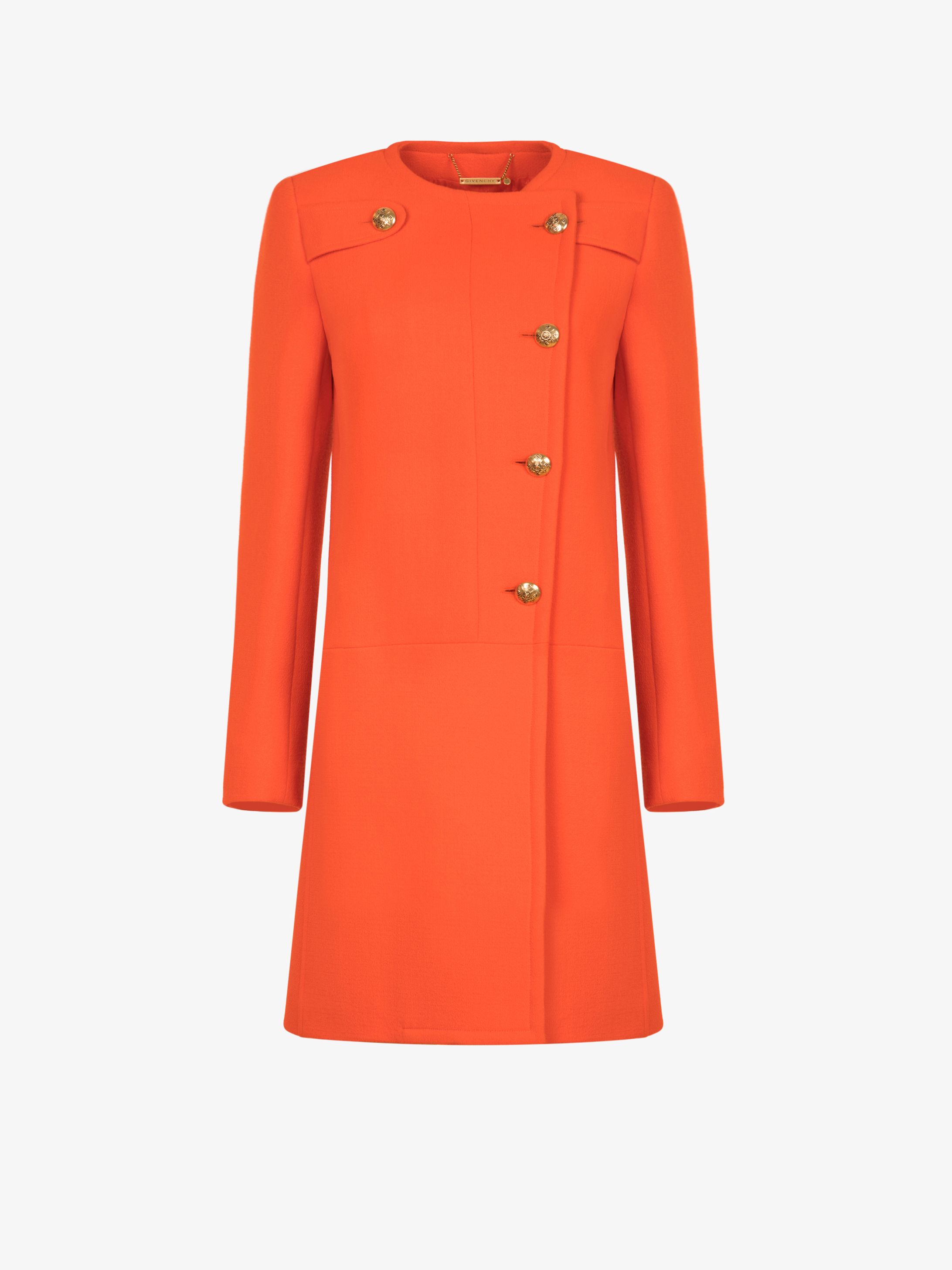 Crossed coat with 4G dagger buttons