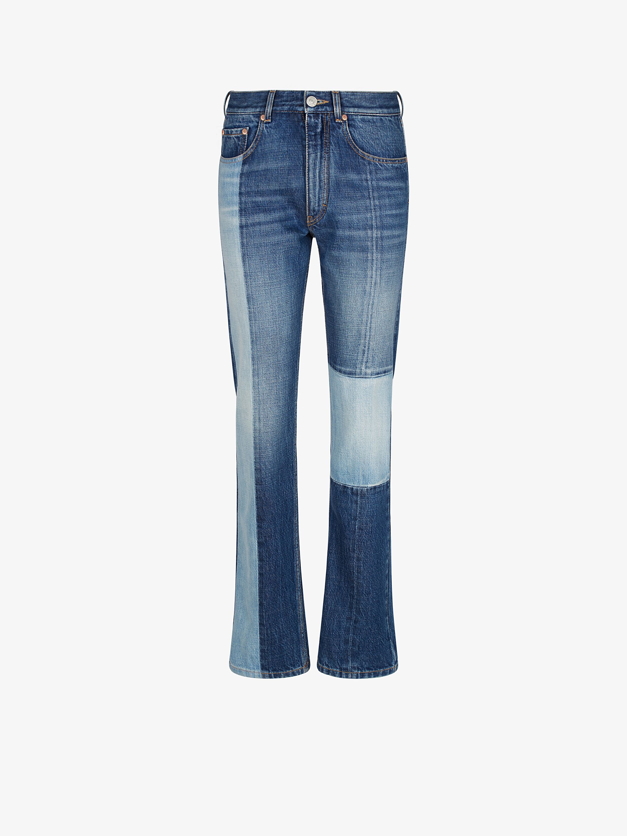 Jeans in contrasting denim