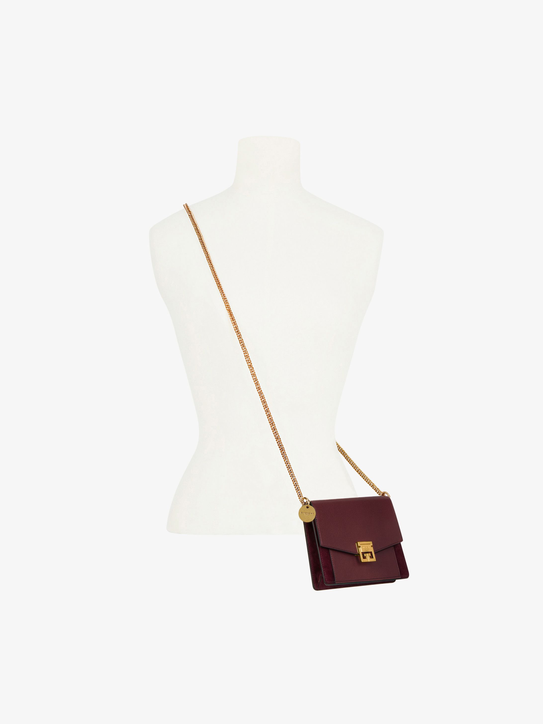 Mini GV3 bag in leather and suede