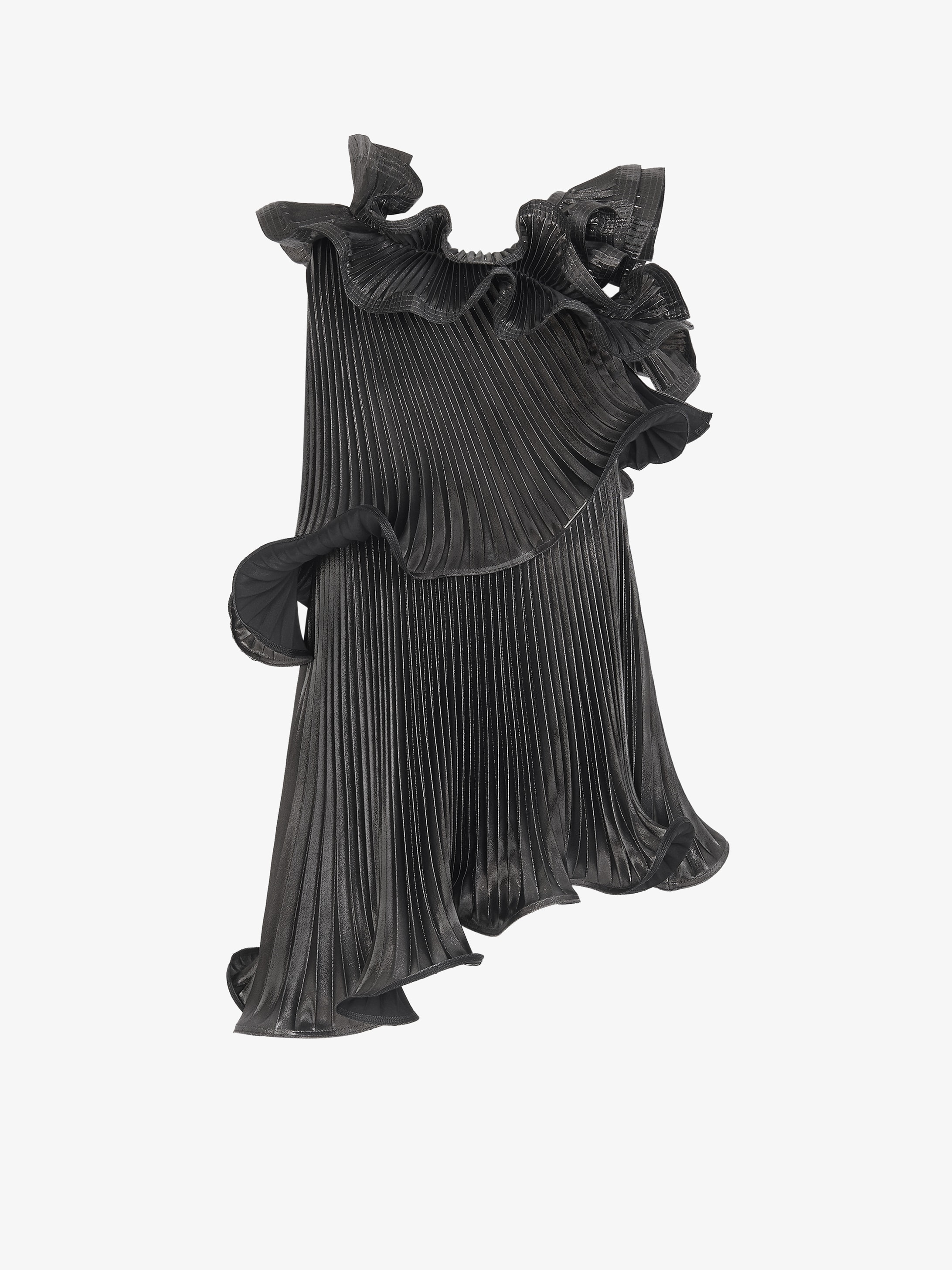 Robe plissée avec volants