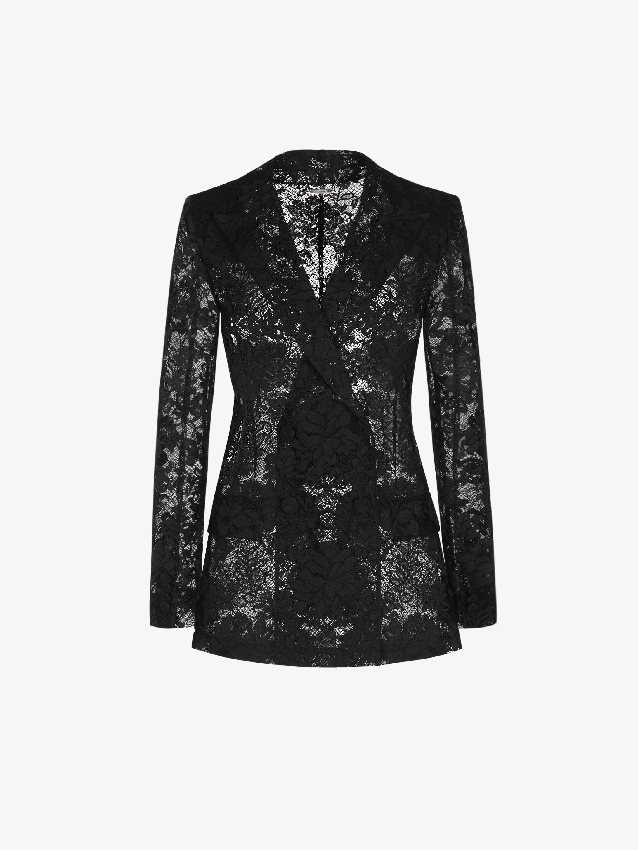 Double breasted jacket in lace