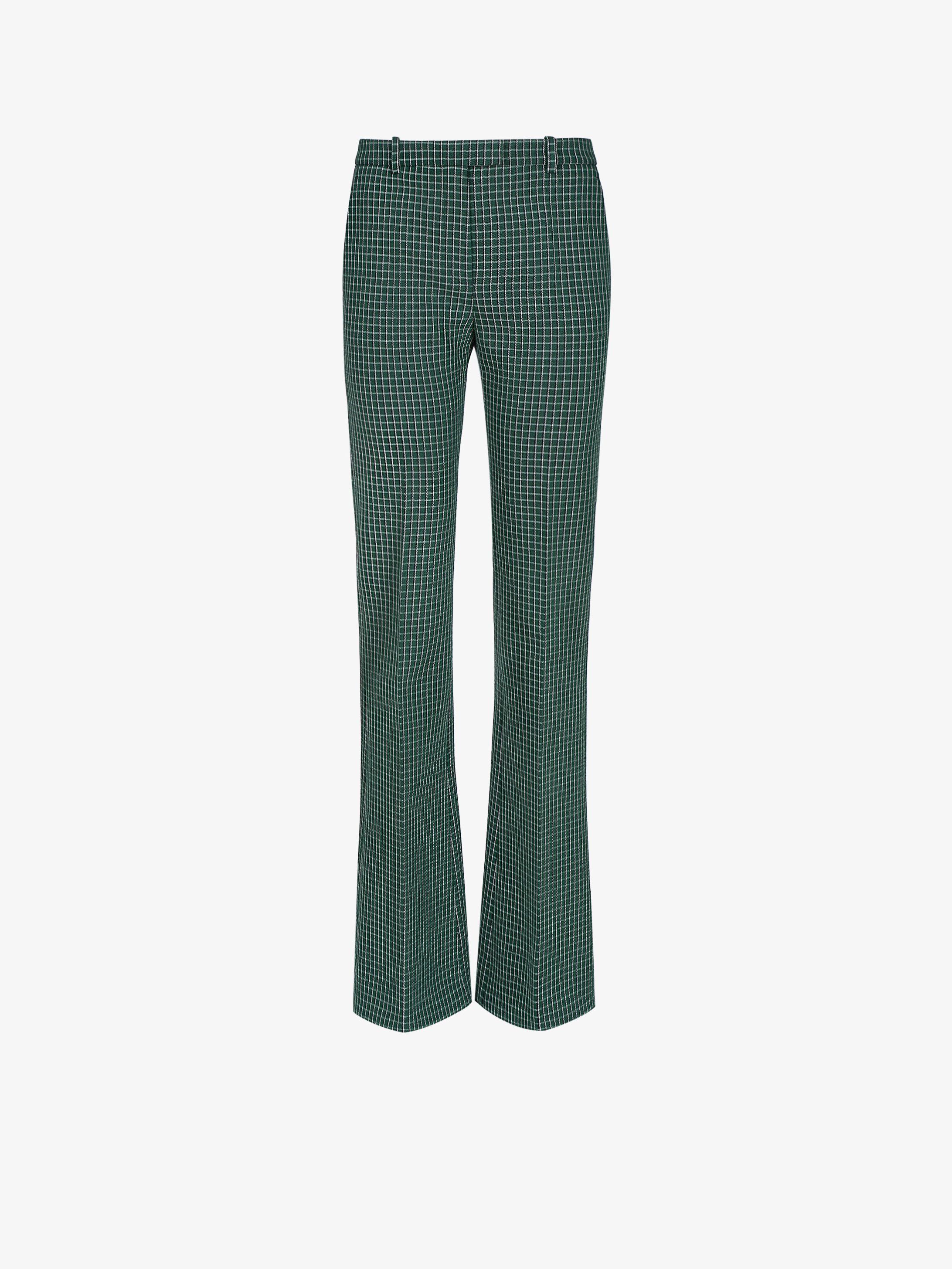 Pantalon bootcut à carreaux