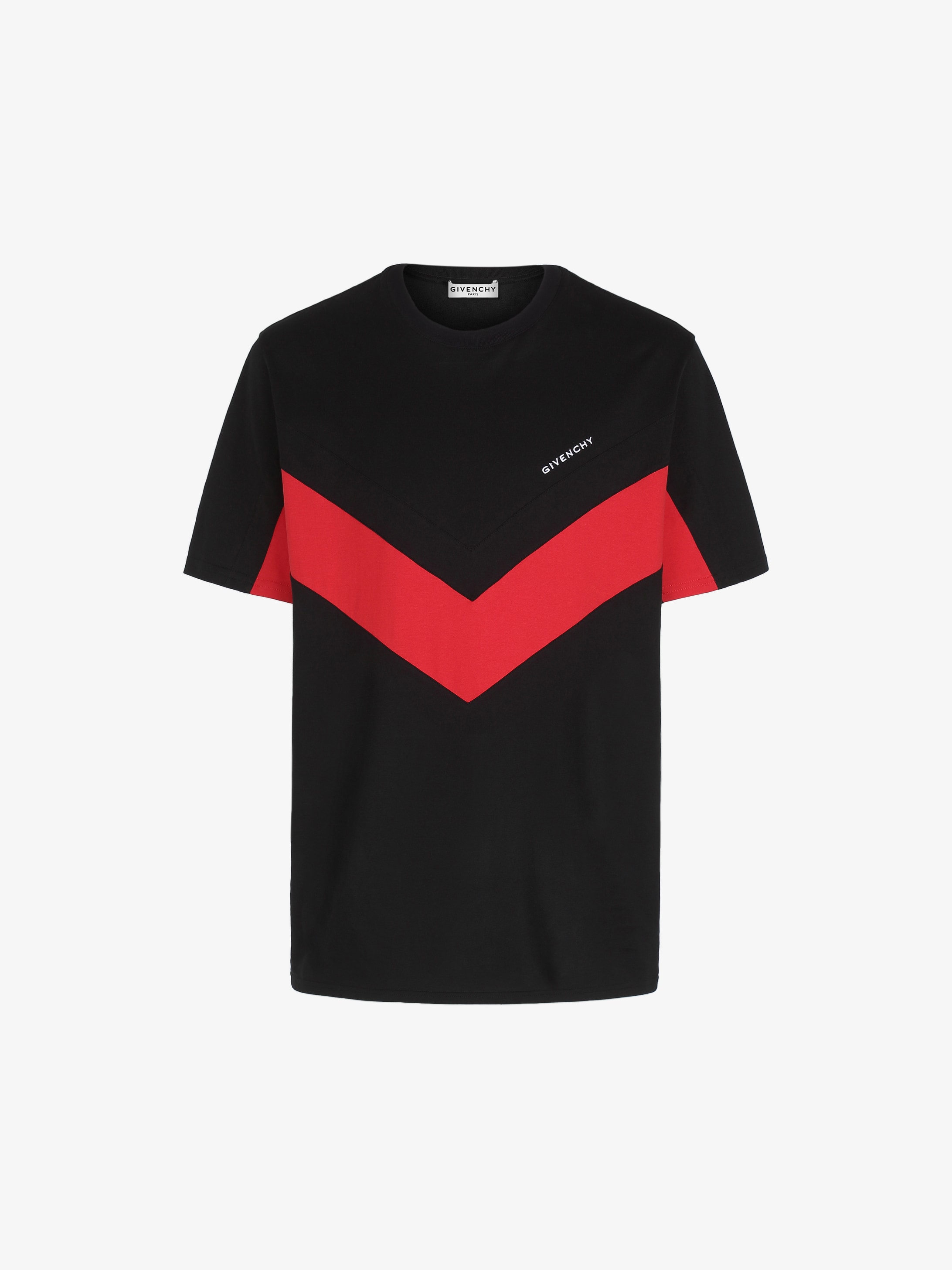 Contrasted V-neck t-shirt