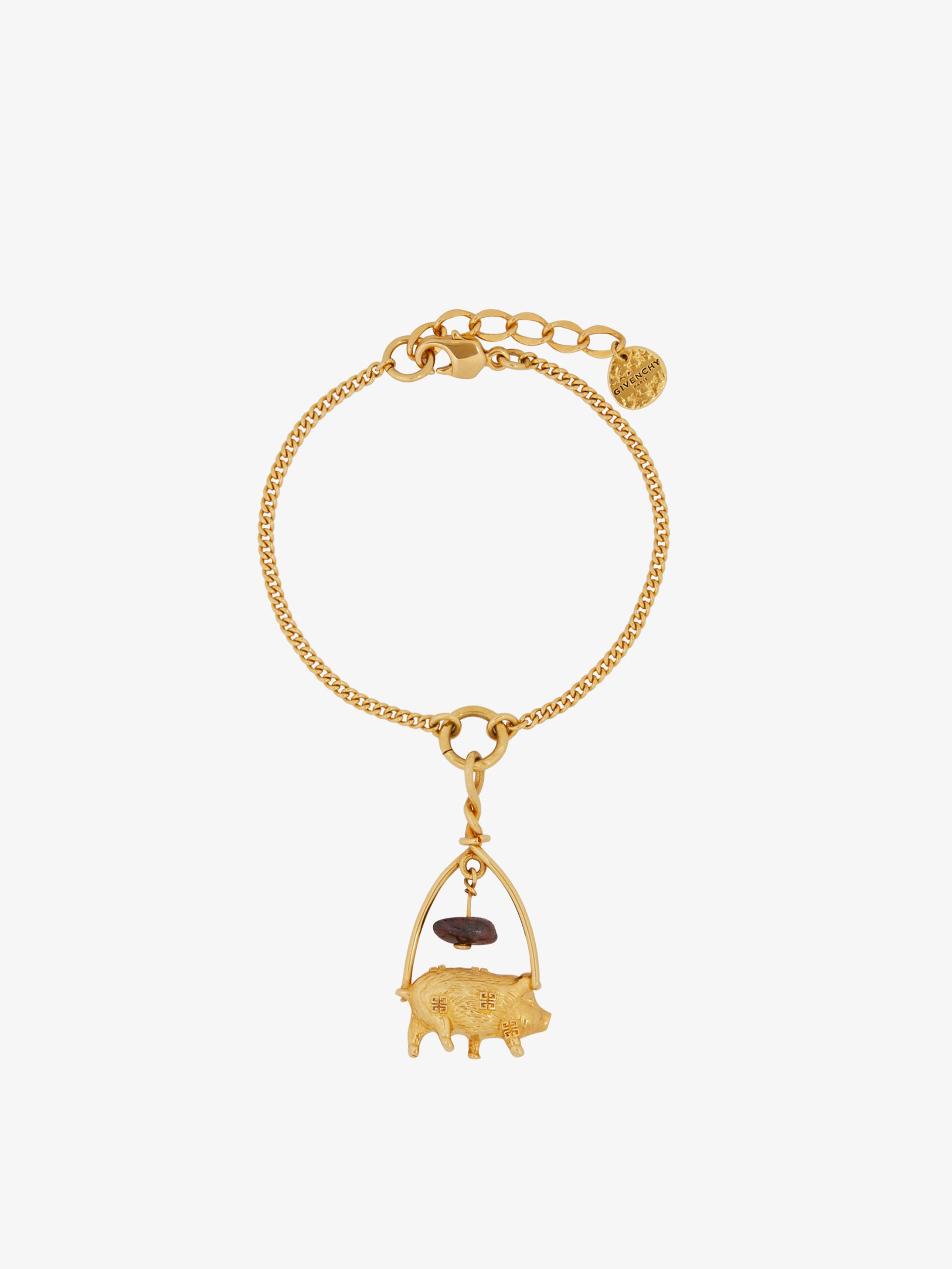 Pig zodiac sign bracelet