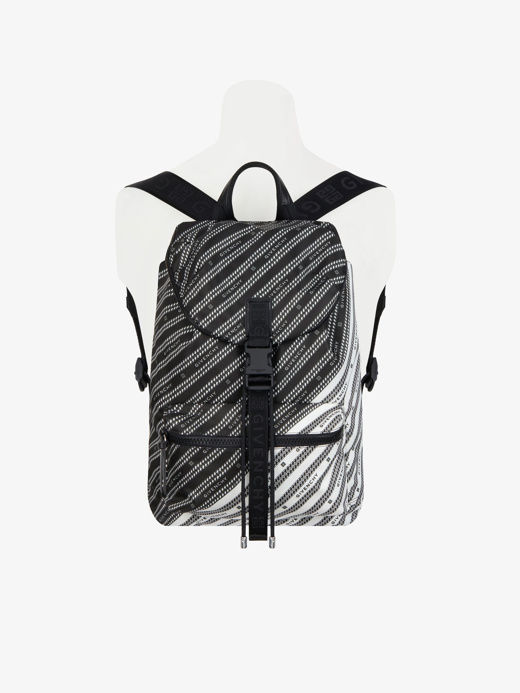 GIVENCHY Chain backpack in two tone nylon