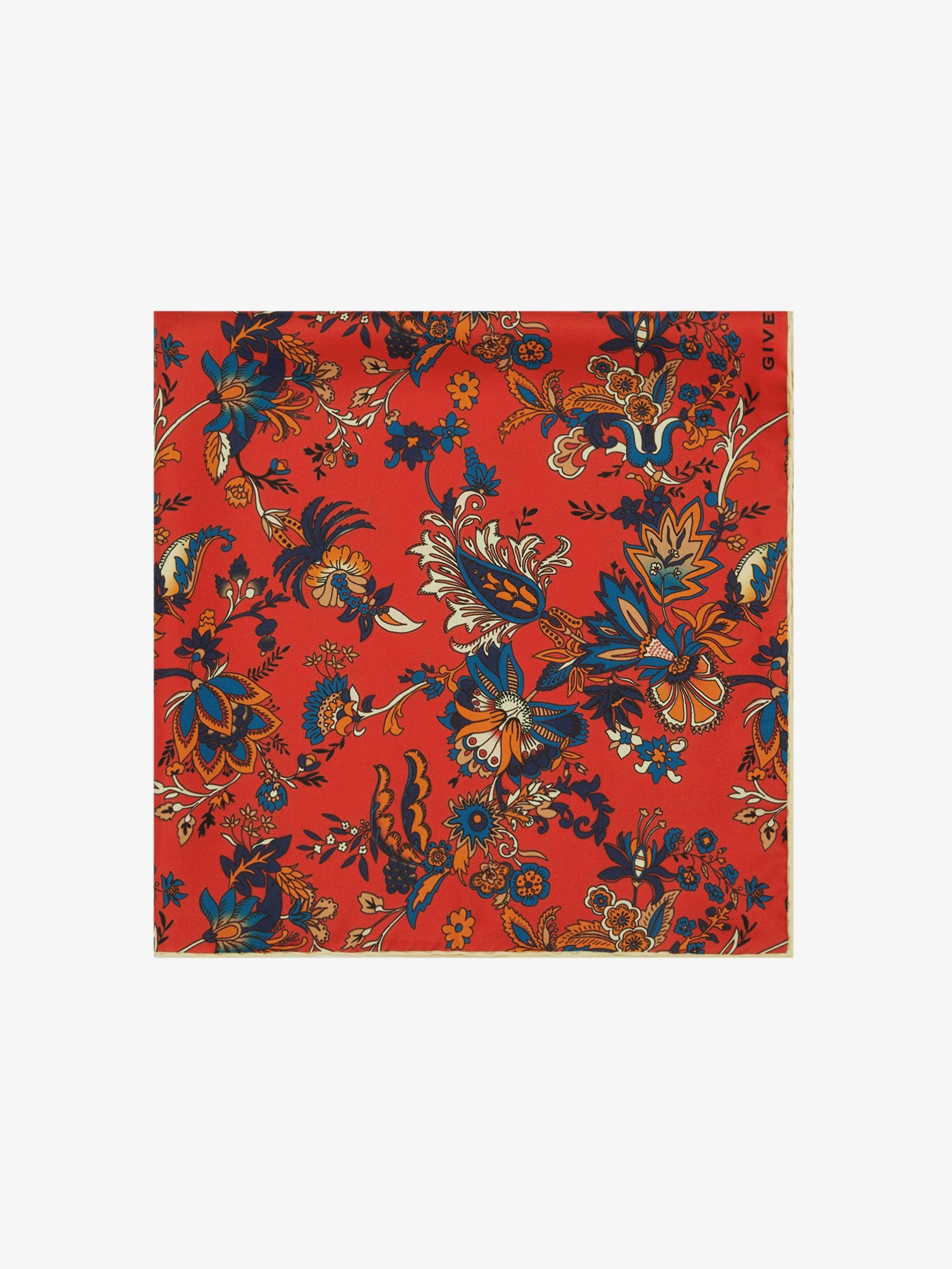 Small square scarf with floral print