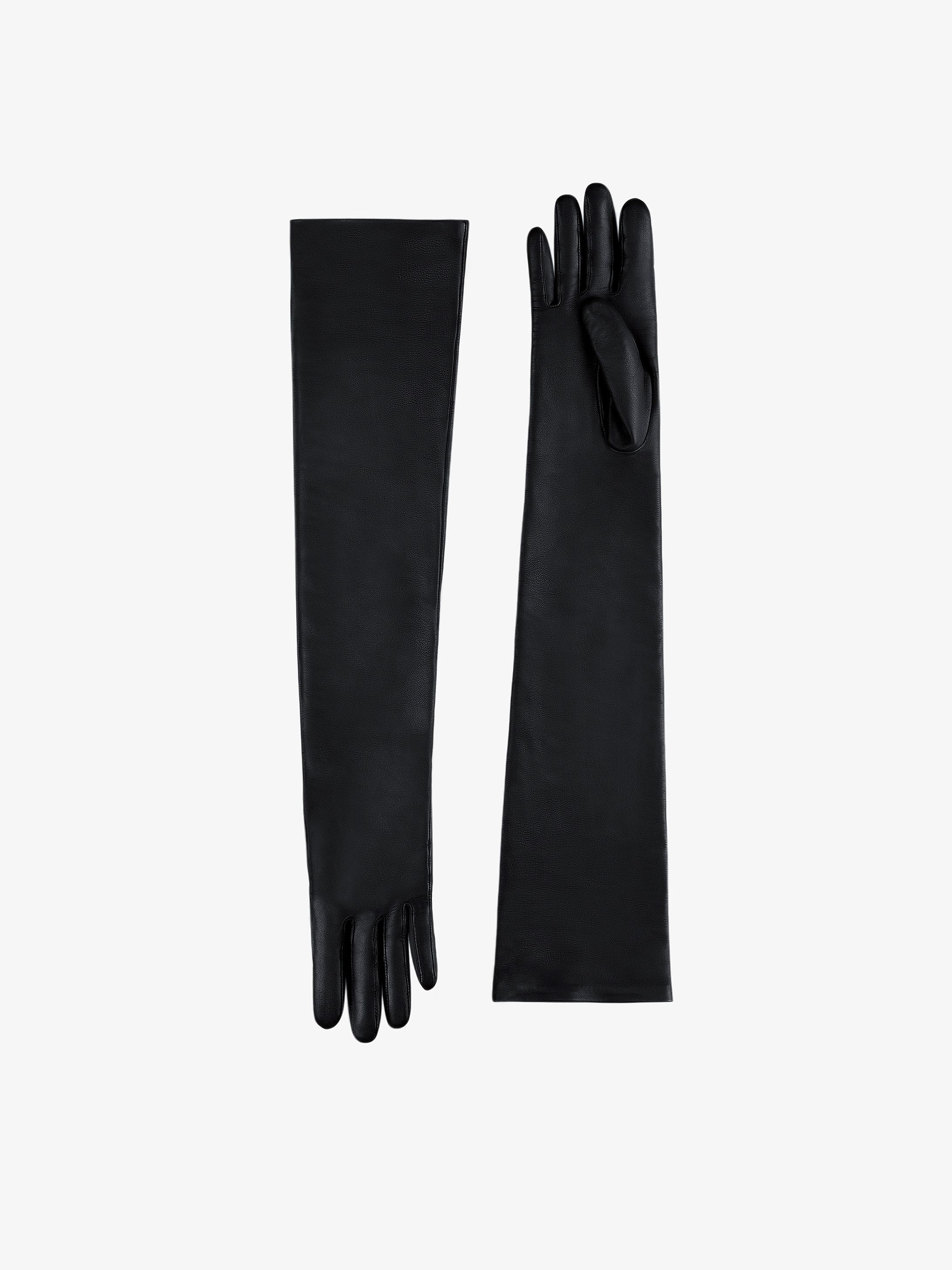 Gants longs en cuir souple
