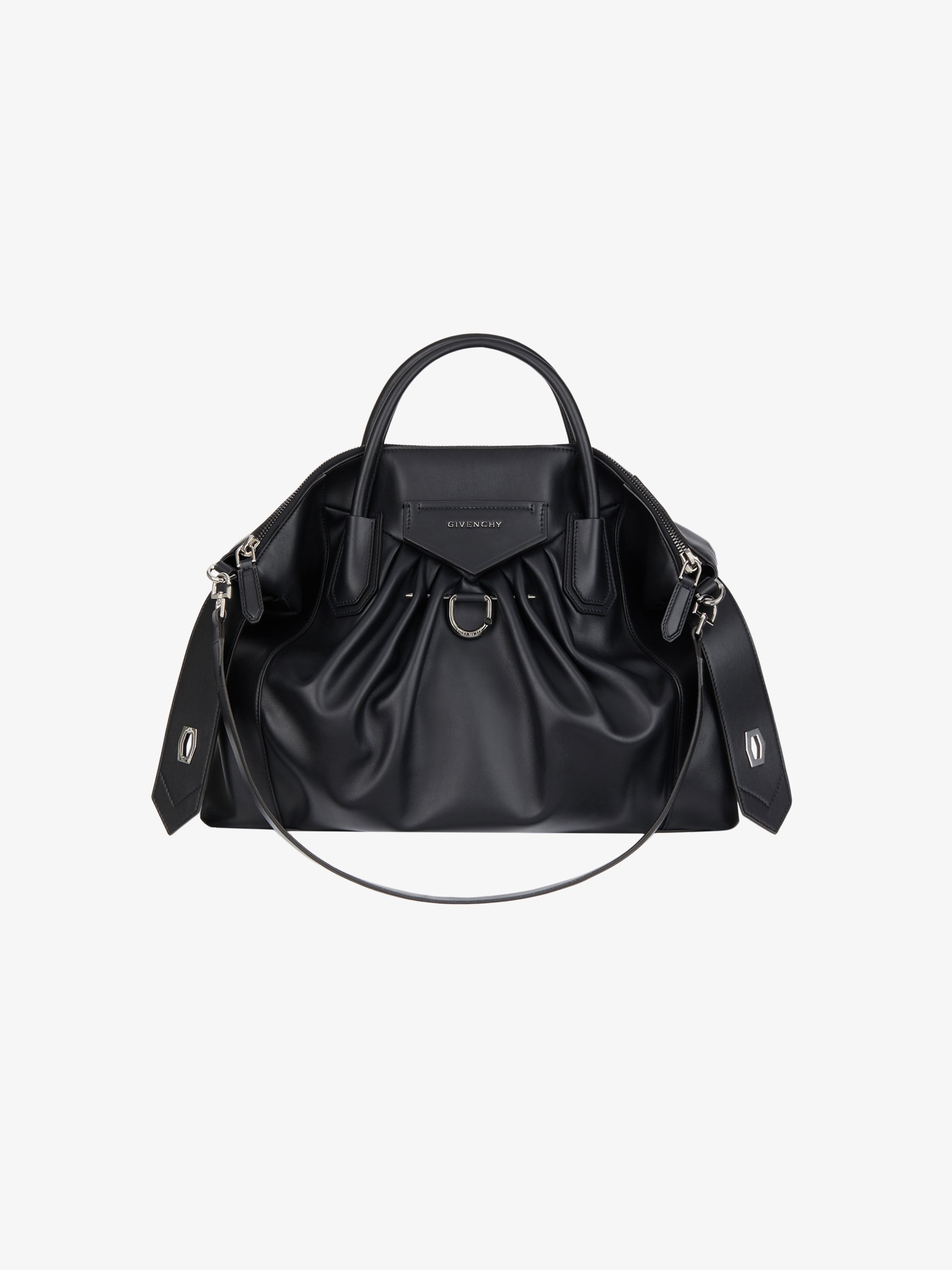 Medium Antigona Soft bag in pleated leather with piercing