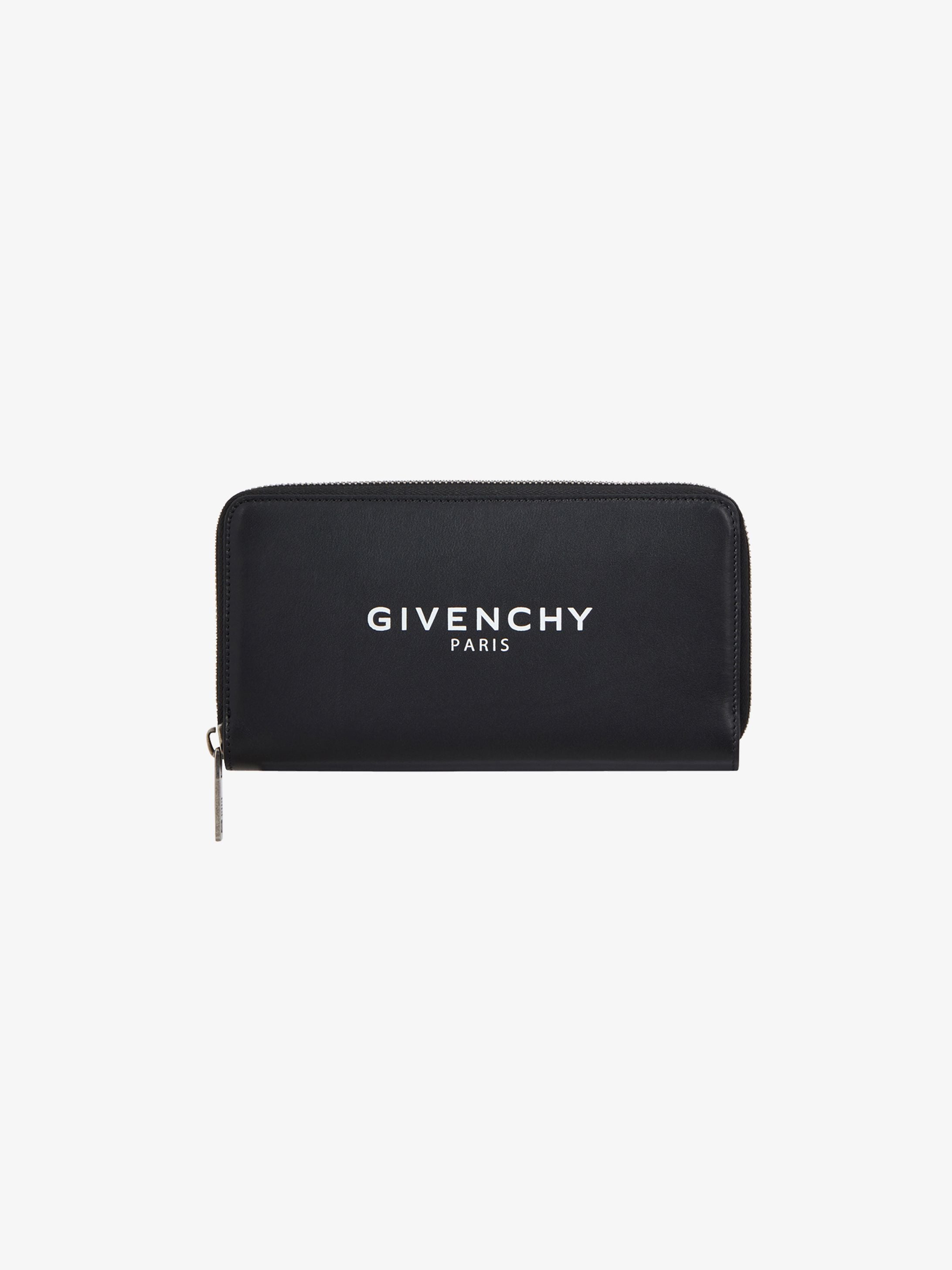 GIVENCHY PARIS long zipped wallet in smooth leather