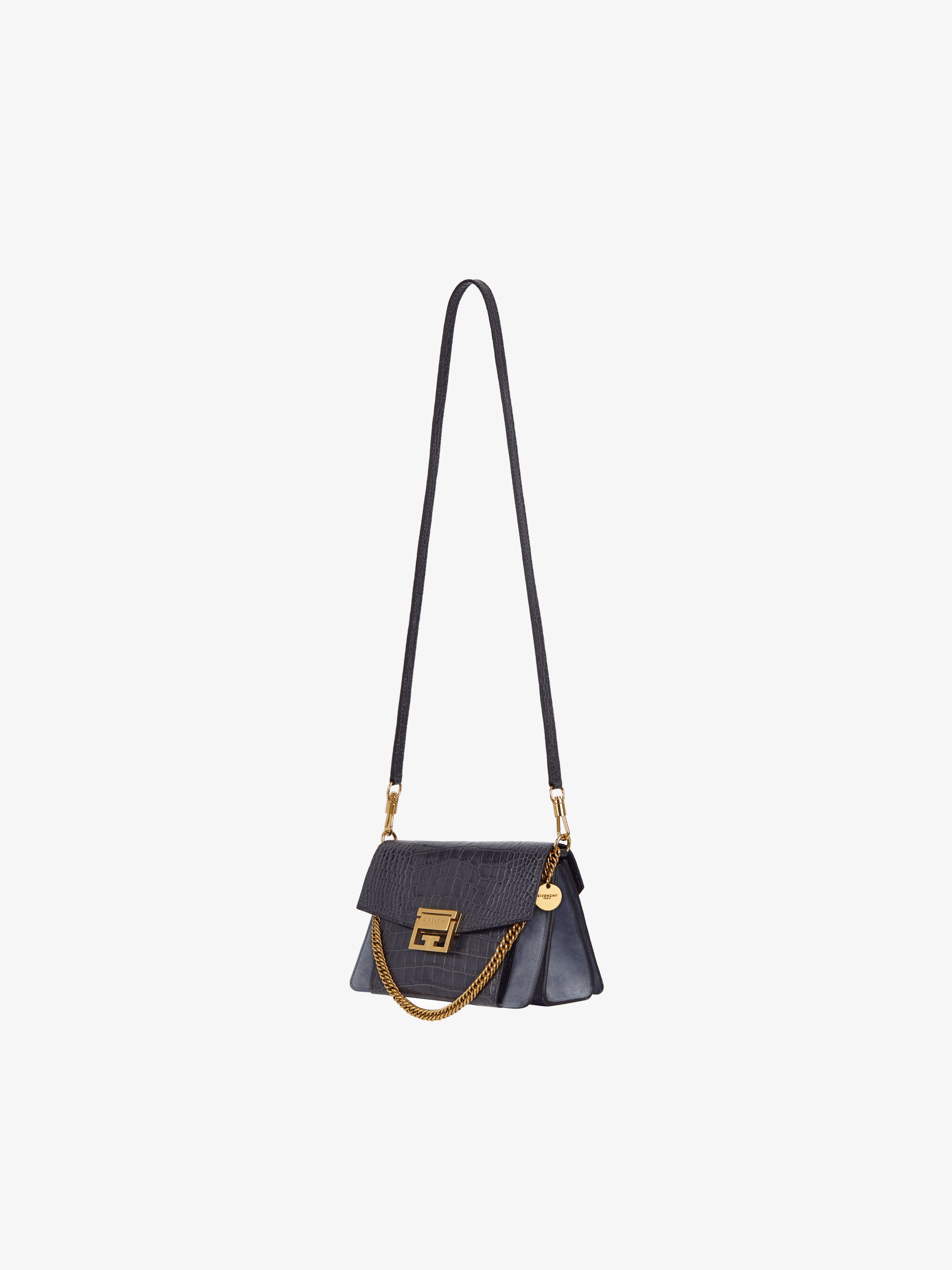 Sac GV3 petit modèle en cuir façon crocodile