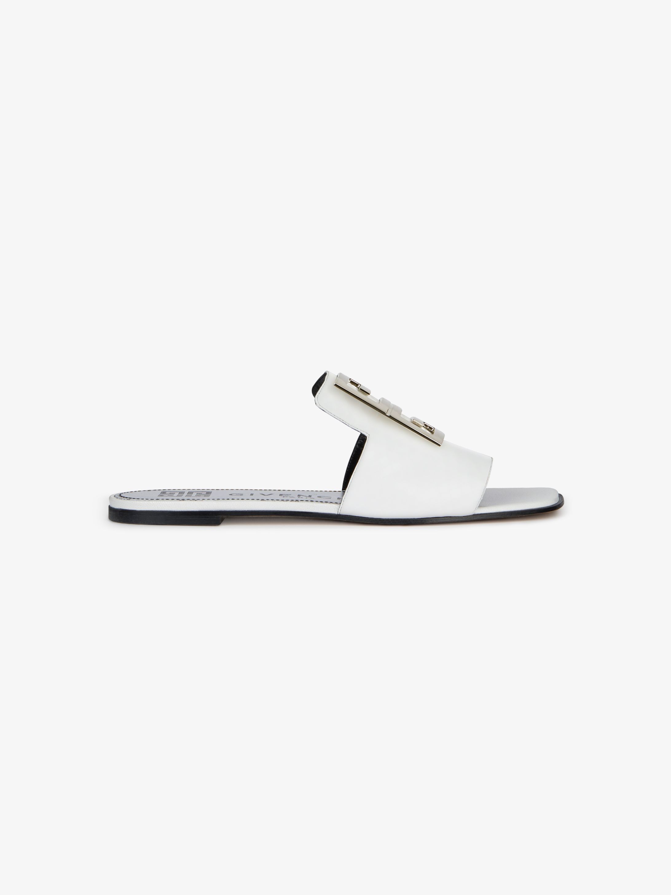 4G sandals in grained leather