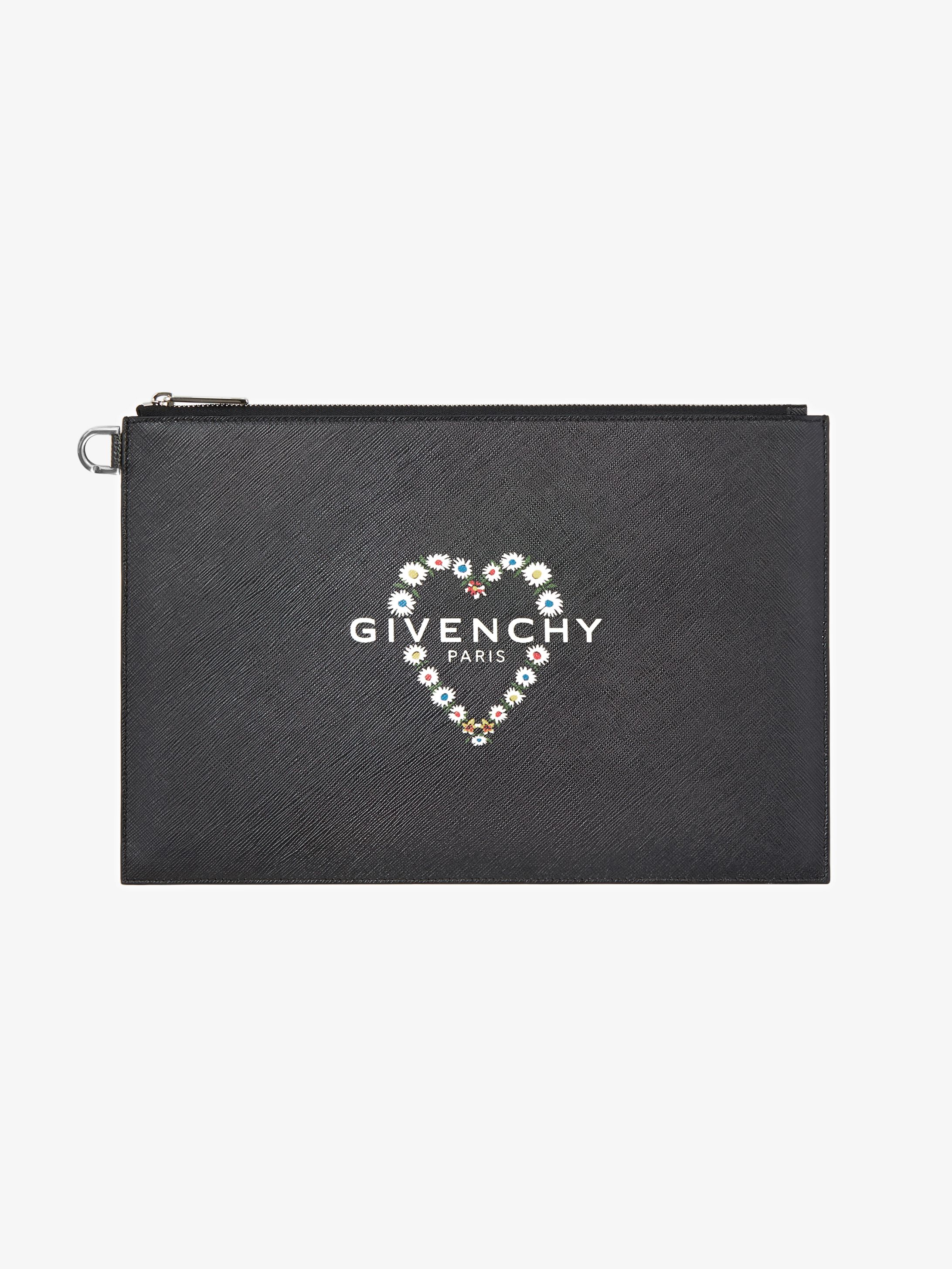 Pochette en toile enduite imprimée cœur