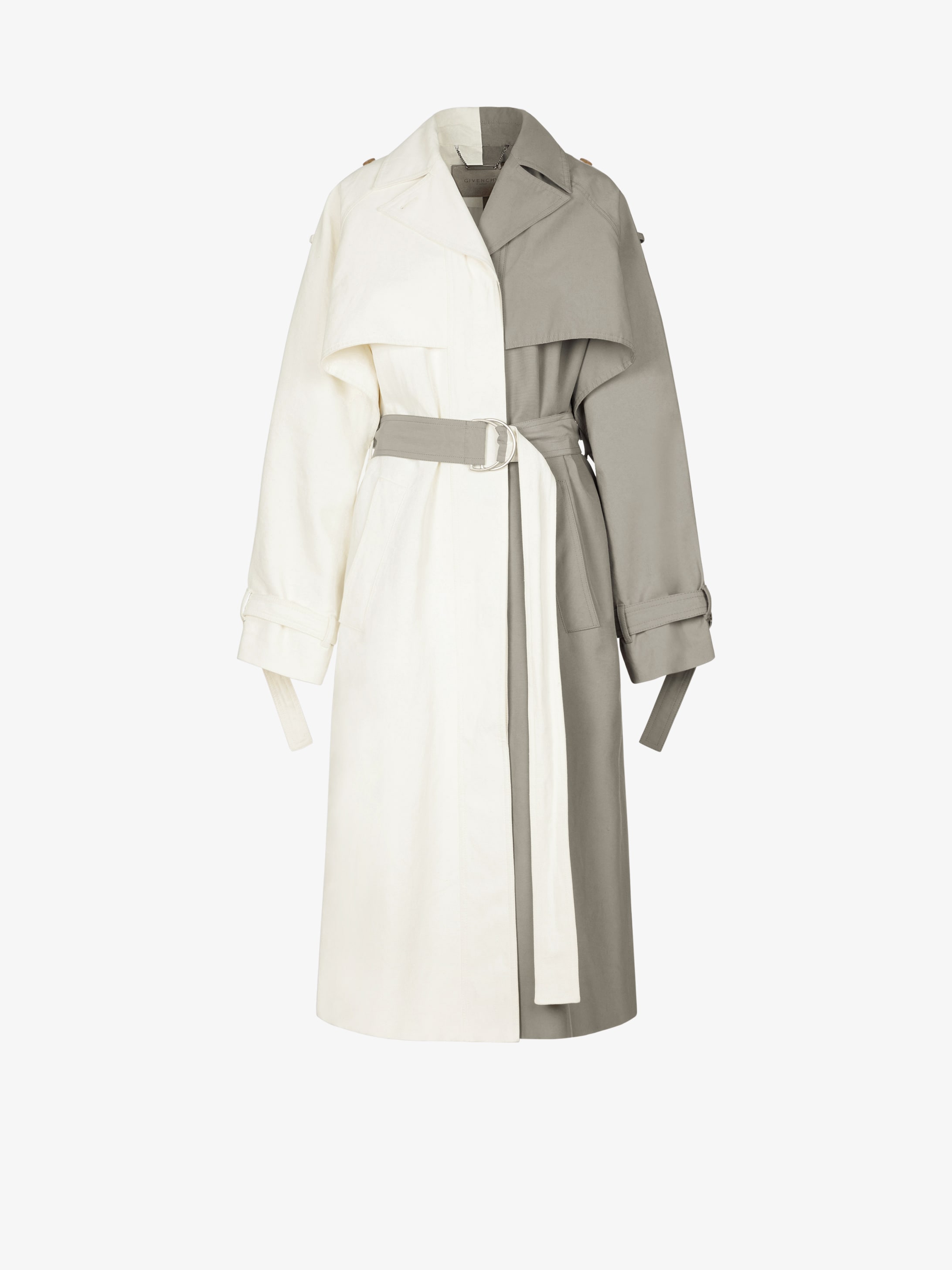 Two tone oversized trench