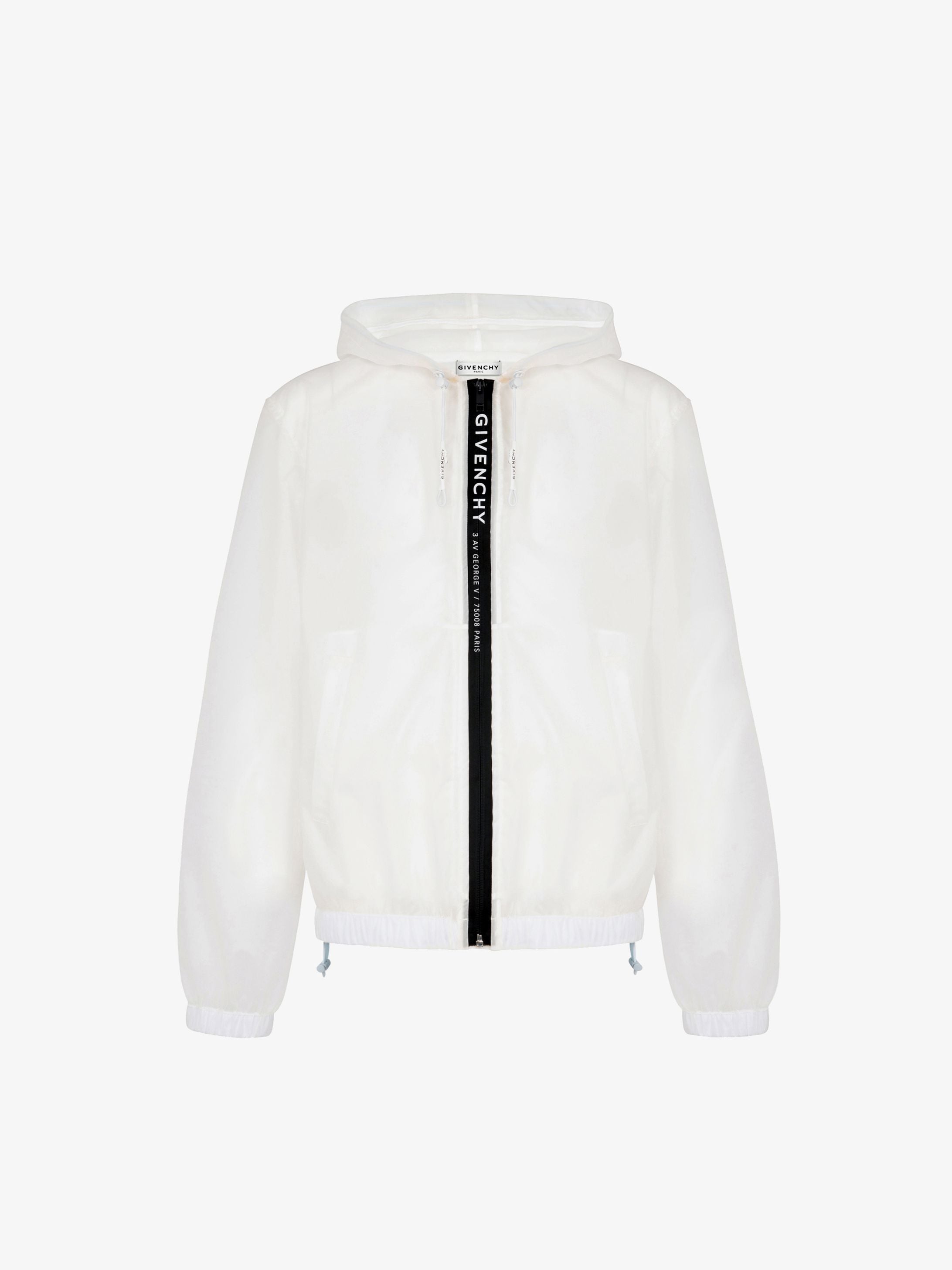 GIVENCHY ADDRESS band transparent windbreaker