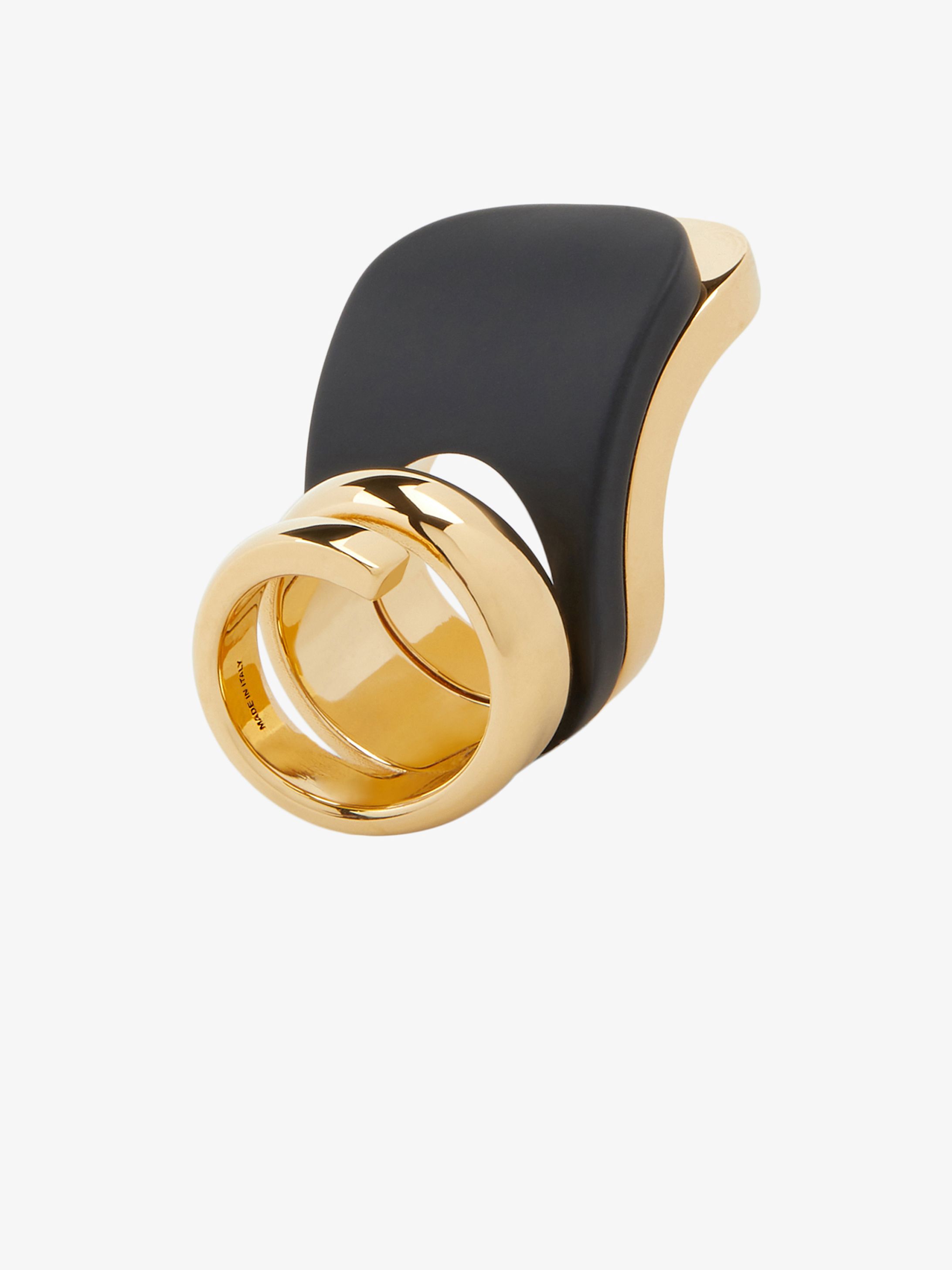 Bague Twist en bronze et émail