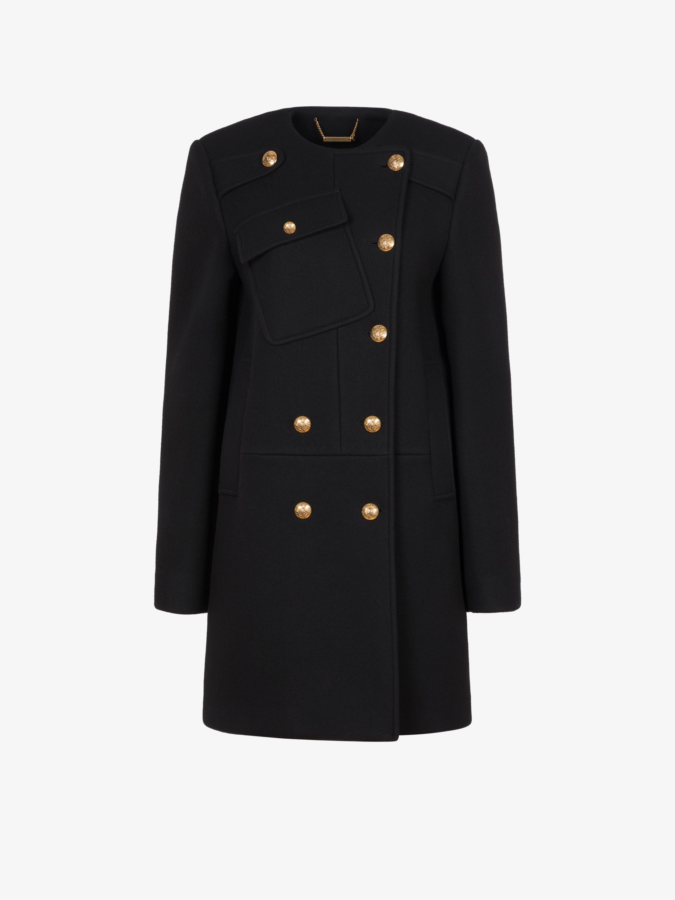 Manteau à capuche et boutons 4G Dague