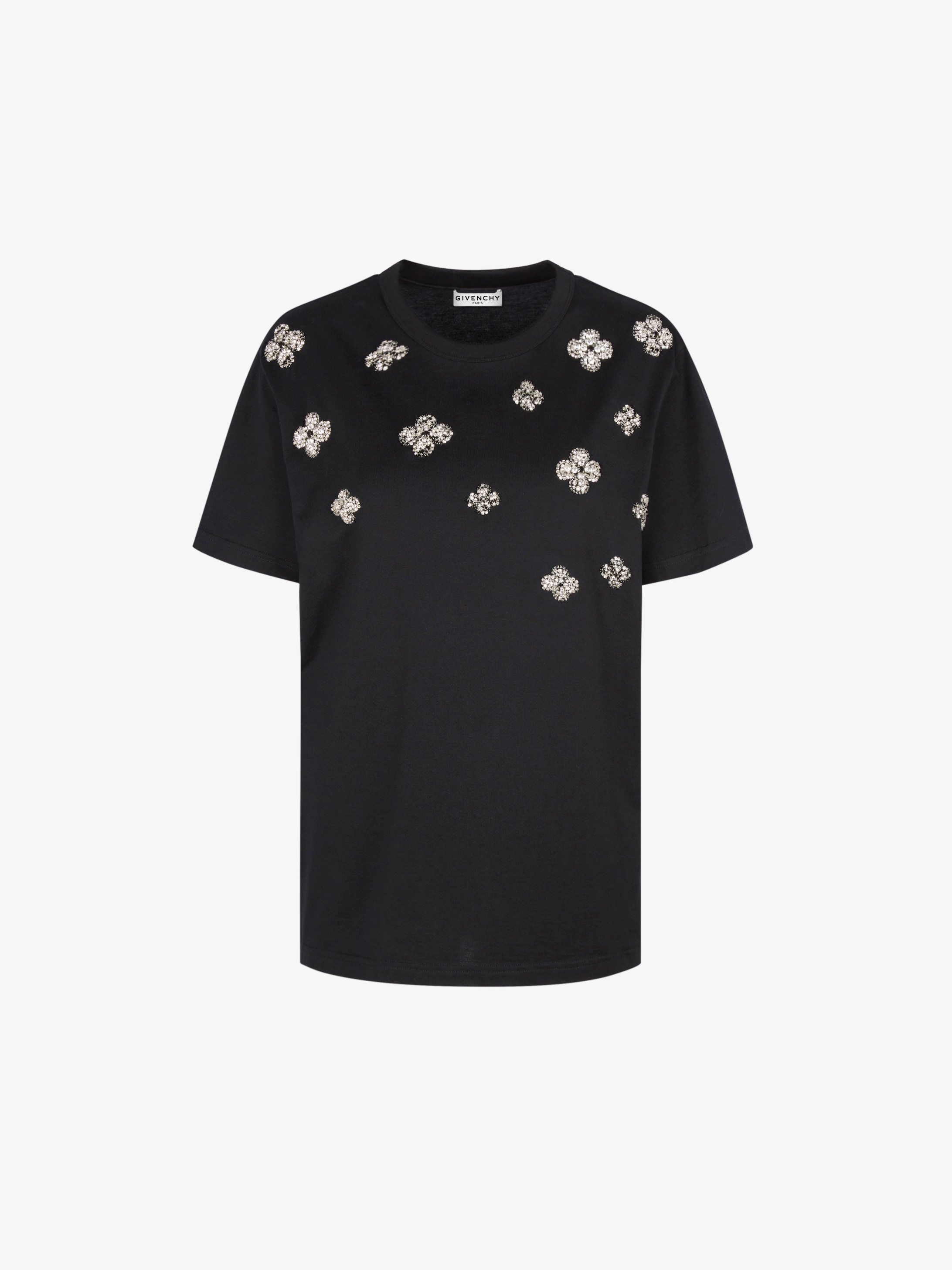 GIVENCHY crystals embroidered t-shirt