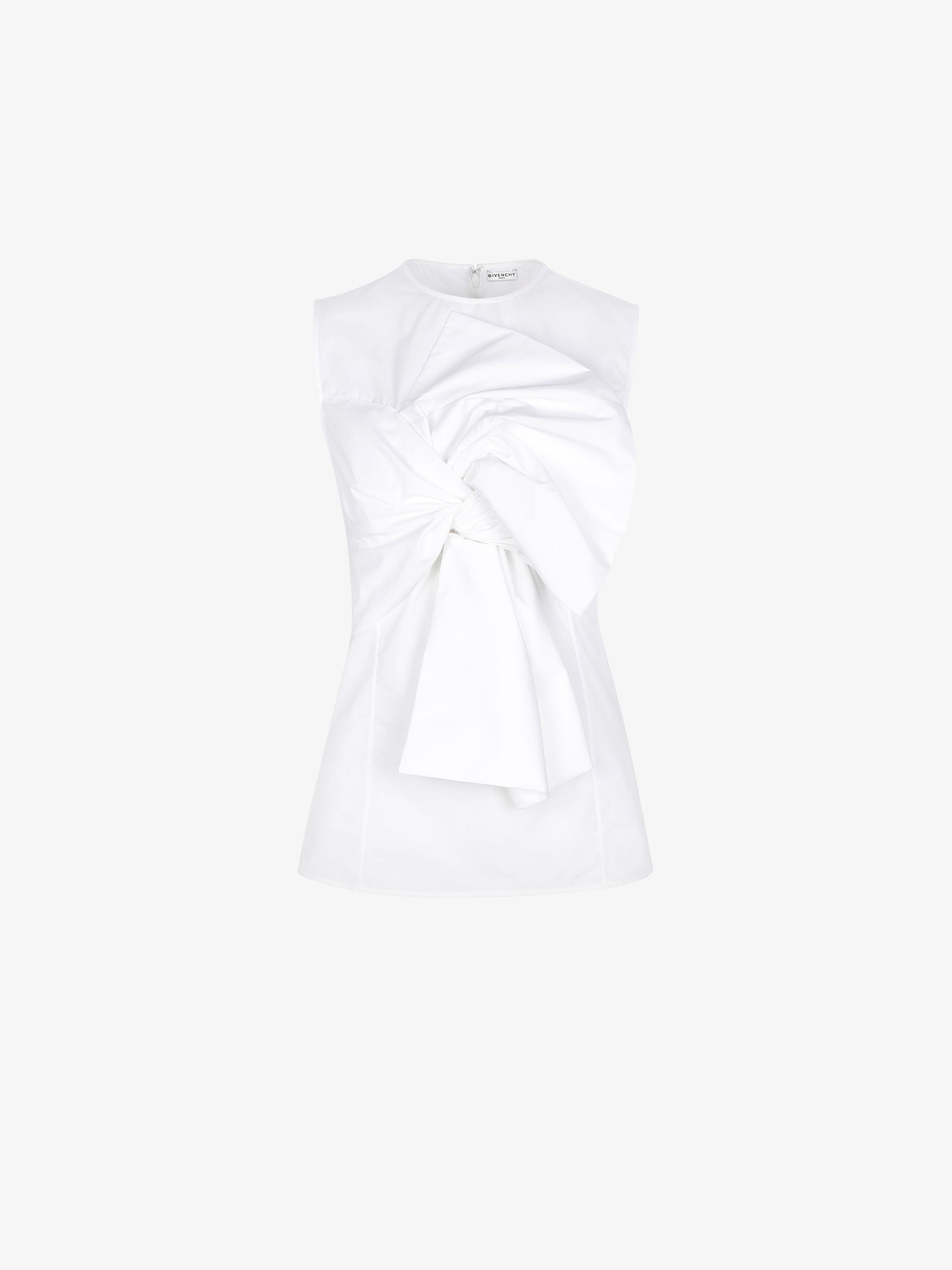 Top senza maniche con fiocco oversize