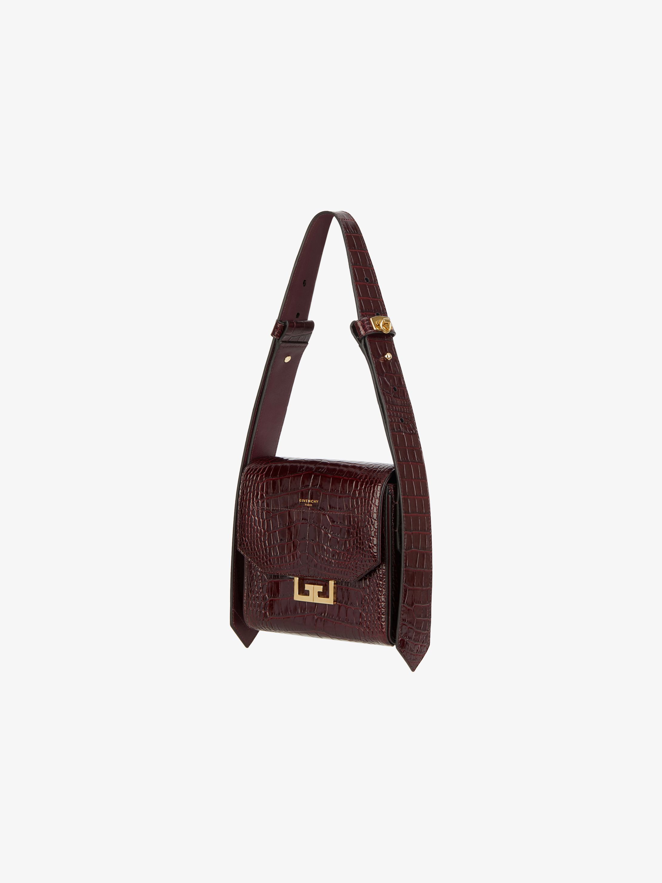 Small Eden bag in crocodile effect leather