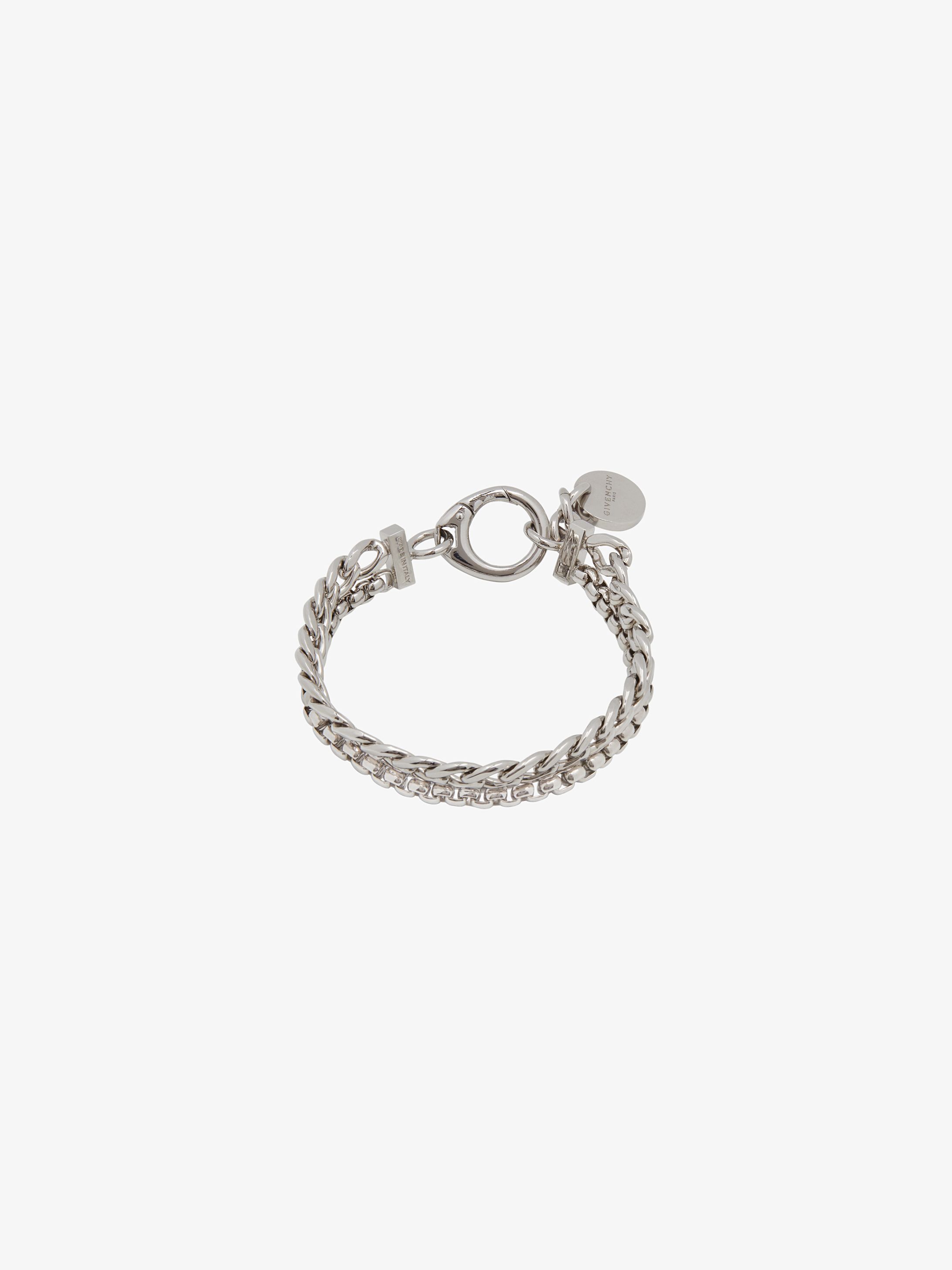 Double chain bracelet in brass