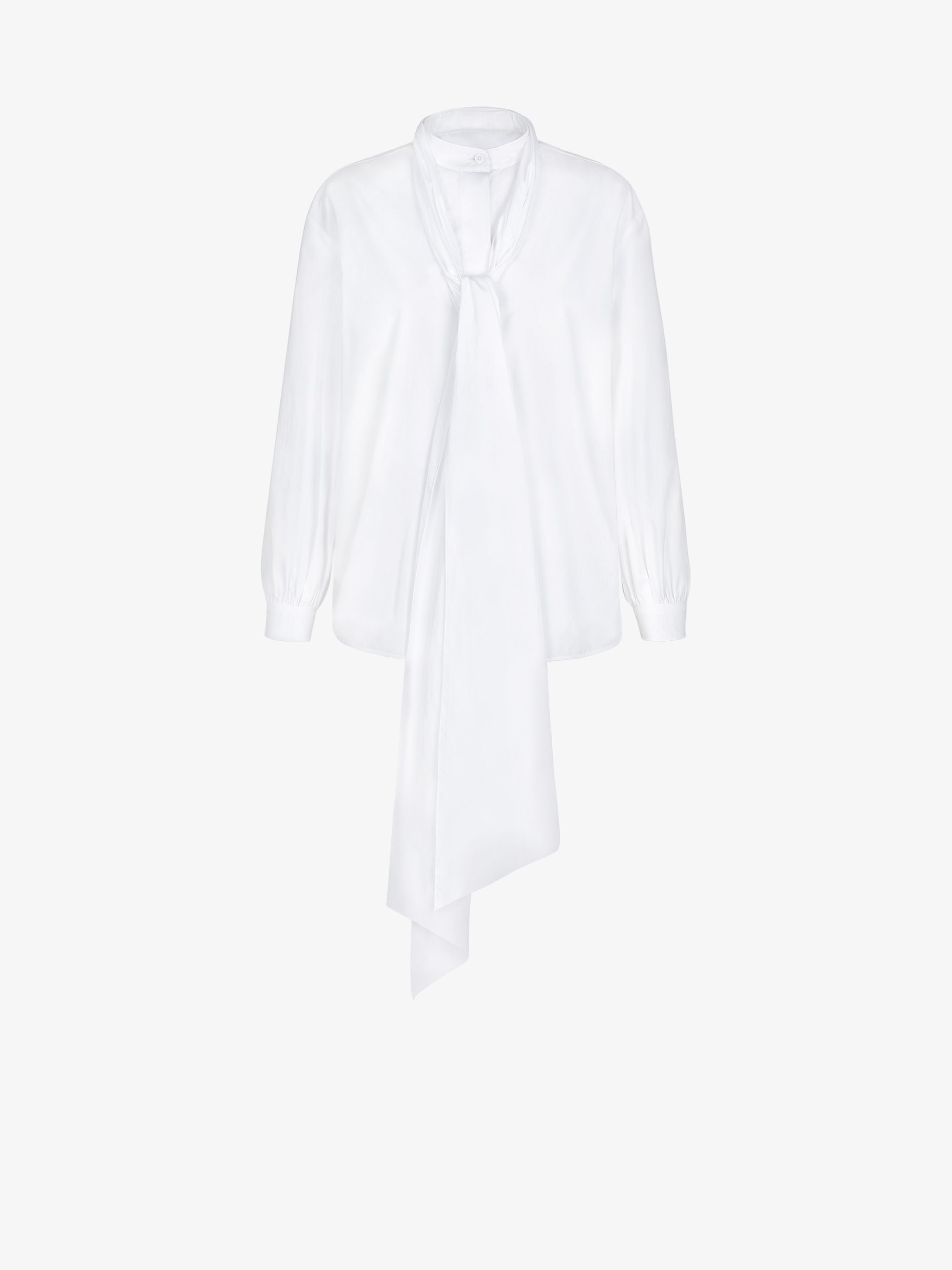 Blouse en popeline à col foulard