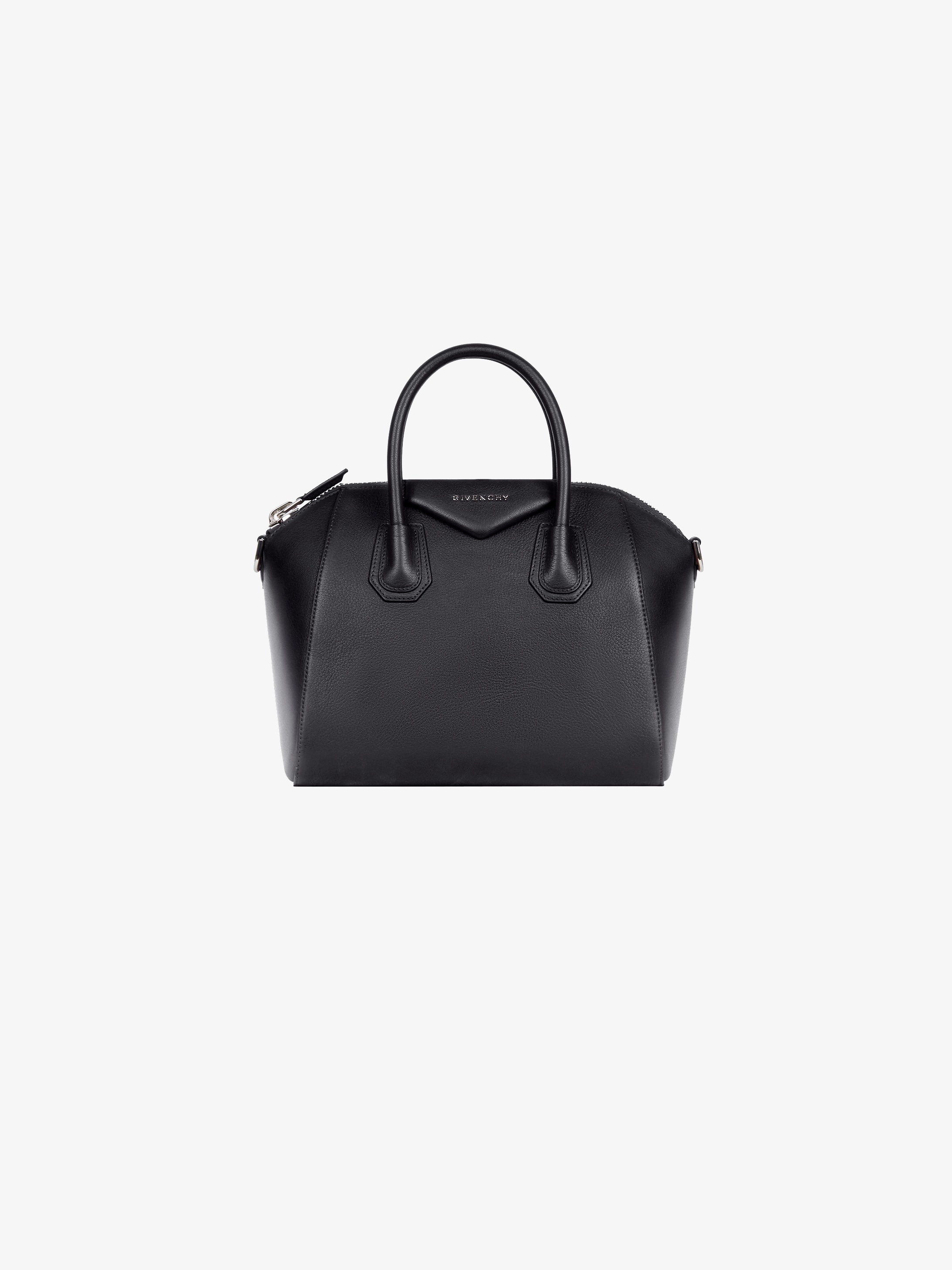 givenchy antigona small black grained leather handbag