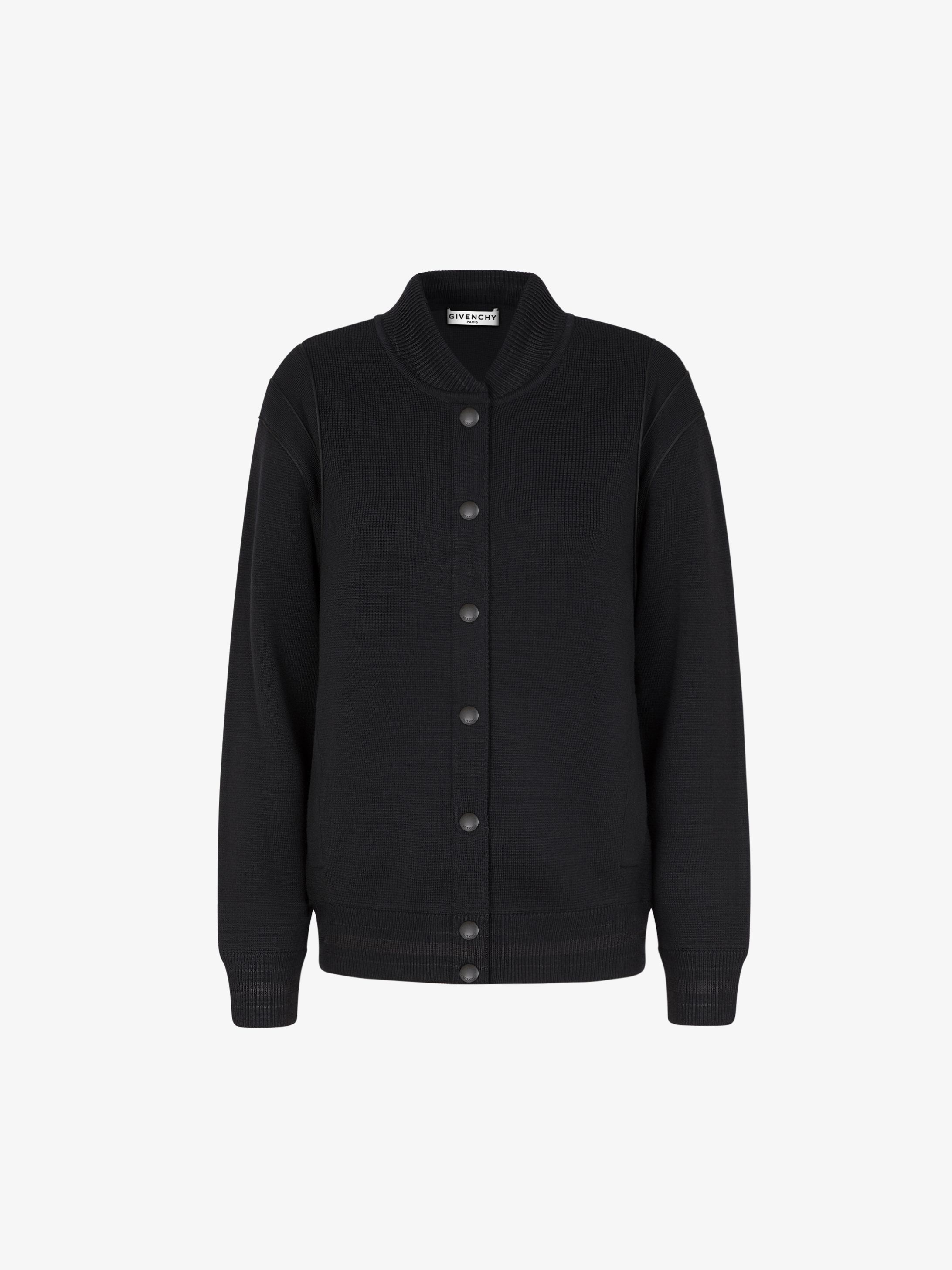 Bomber en laine à broderie florale GIVENCHY