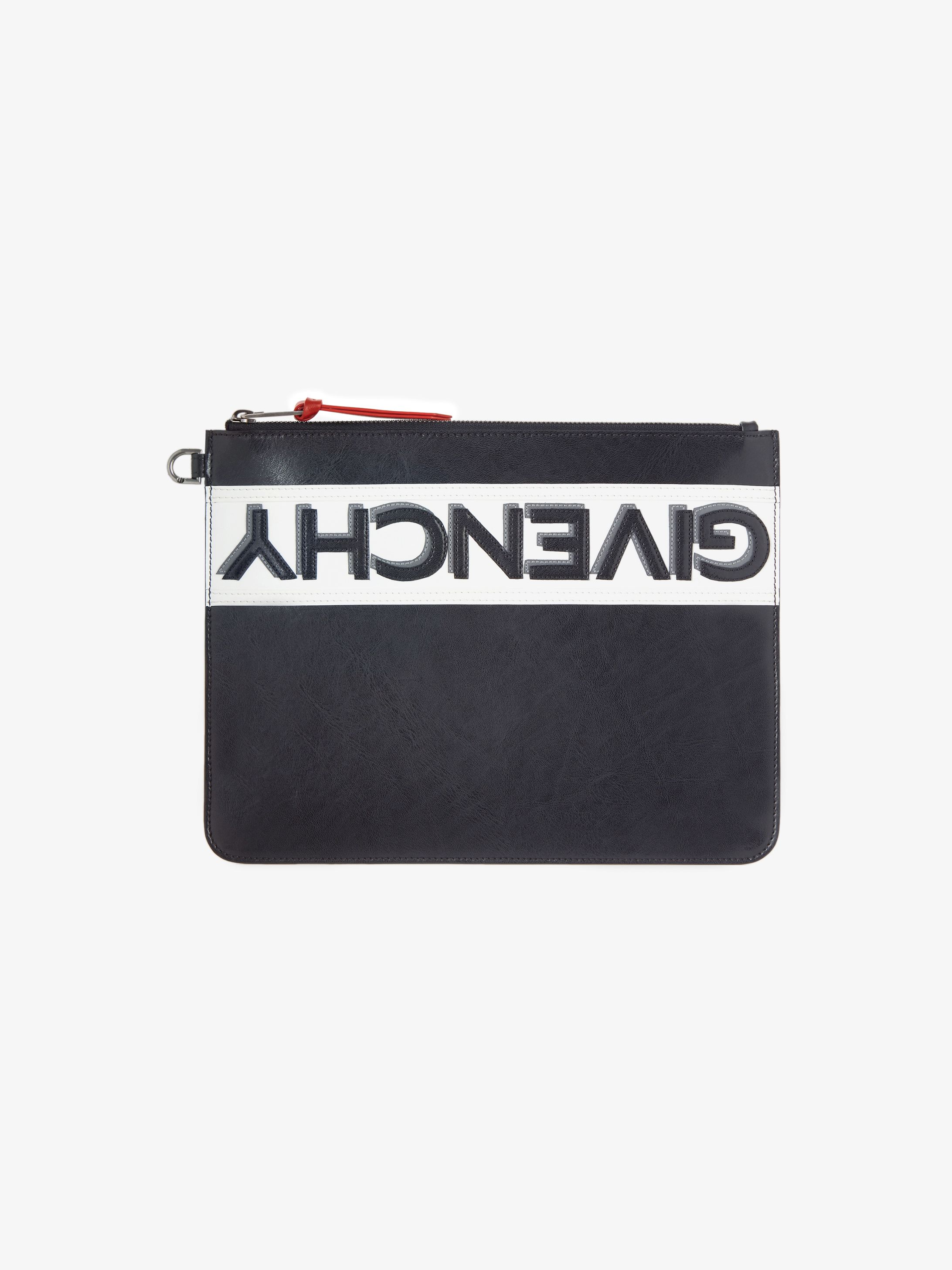 Reverse GIVENCHY large pouch in leather