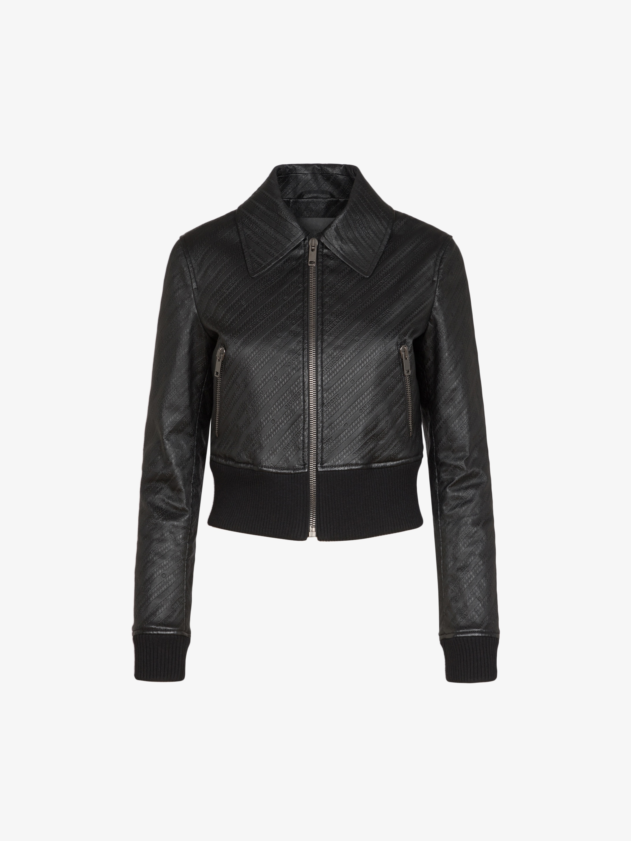GIVENCHY Chain jacket in embossed leather