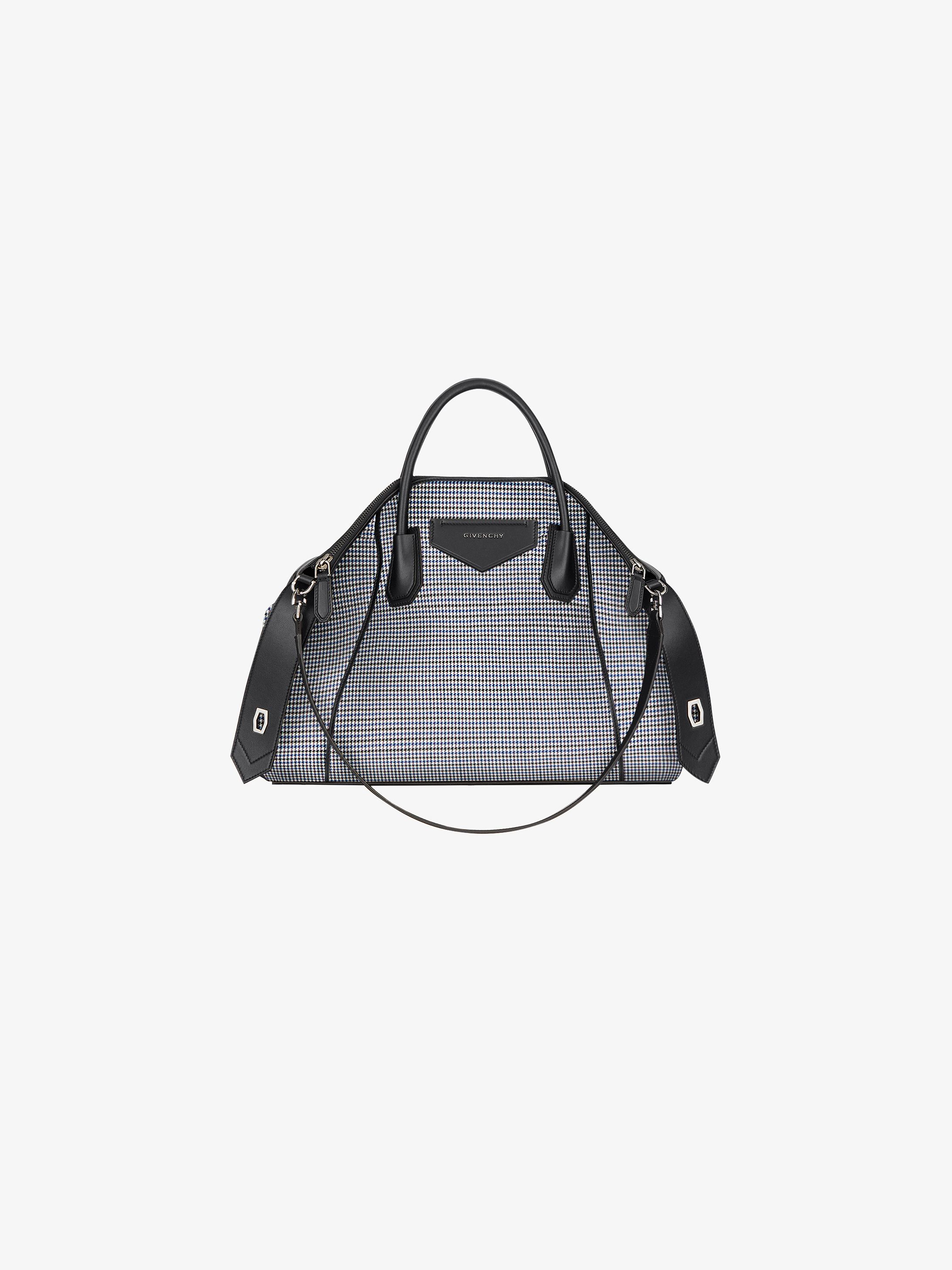 Medium Antigona Soft bag in houndstooth wool