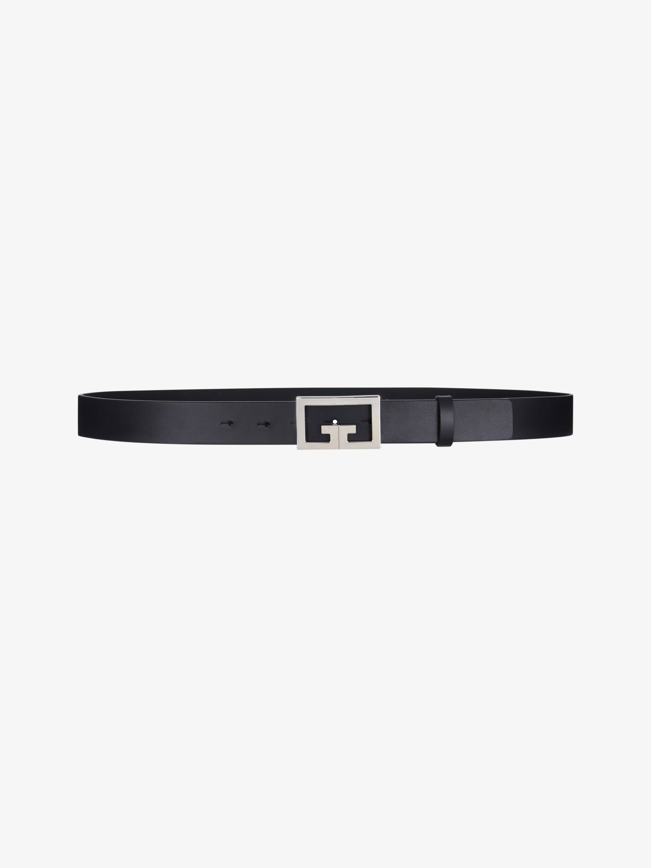 Double G buckle belt in leather