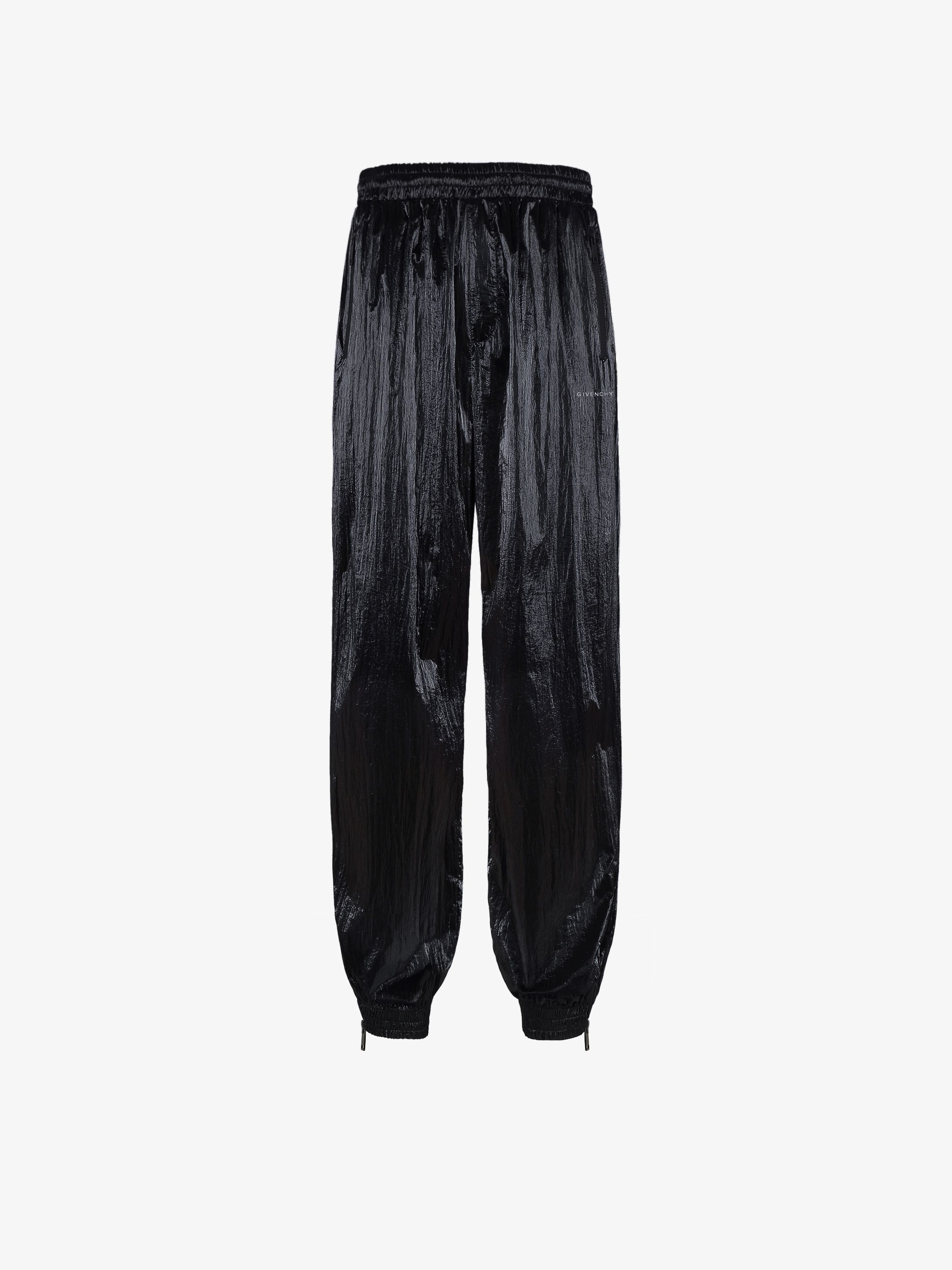 GIVENCHY jogger pants in velvet effect nylon