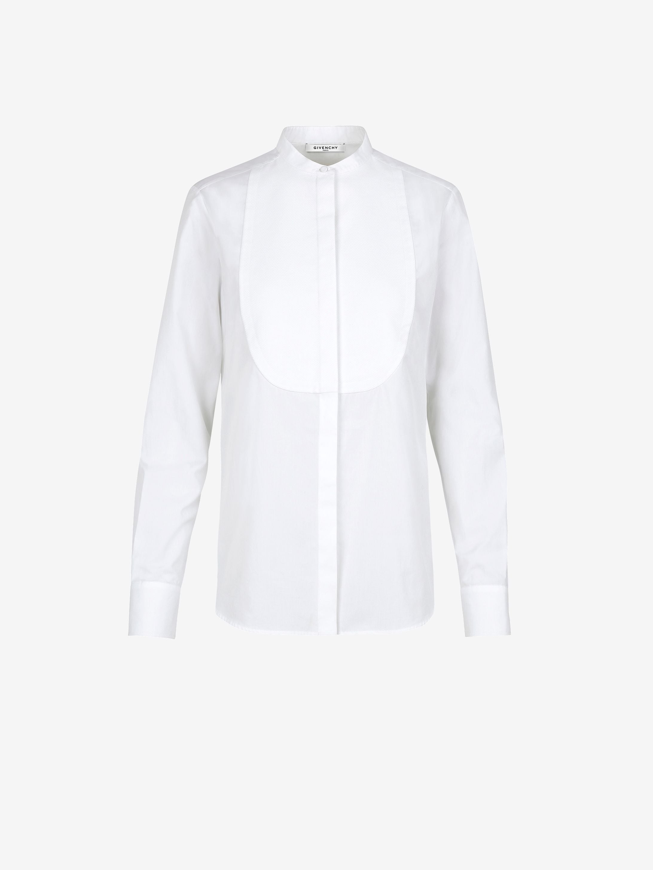 Plastron shirt in poplin