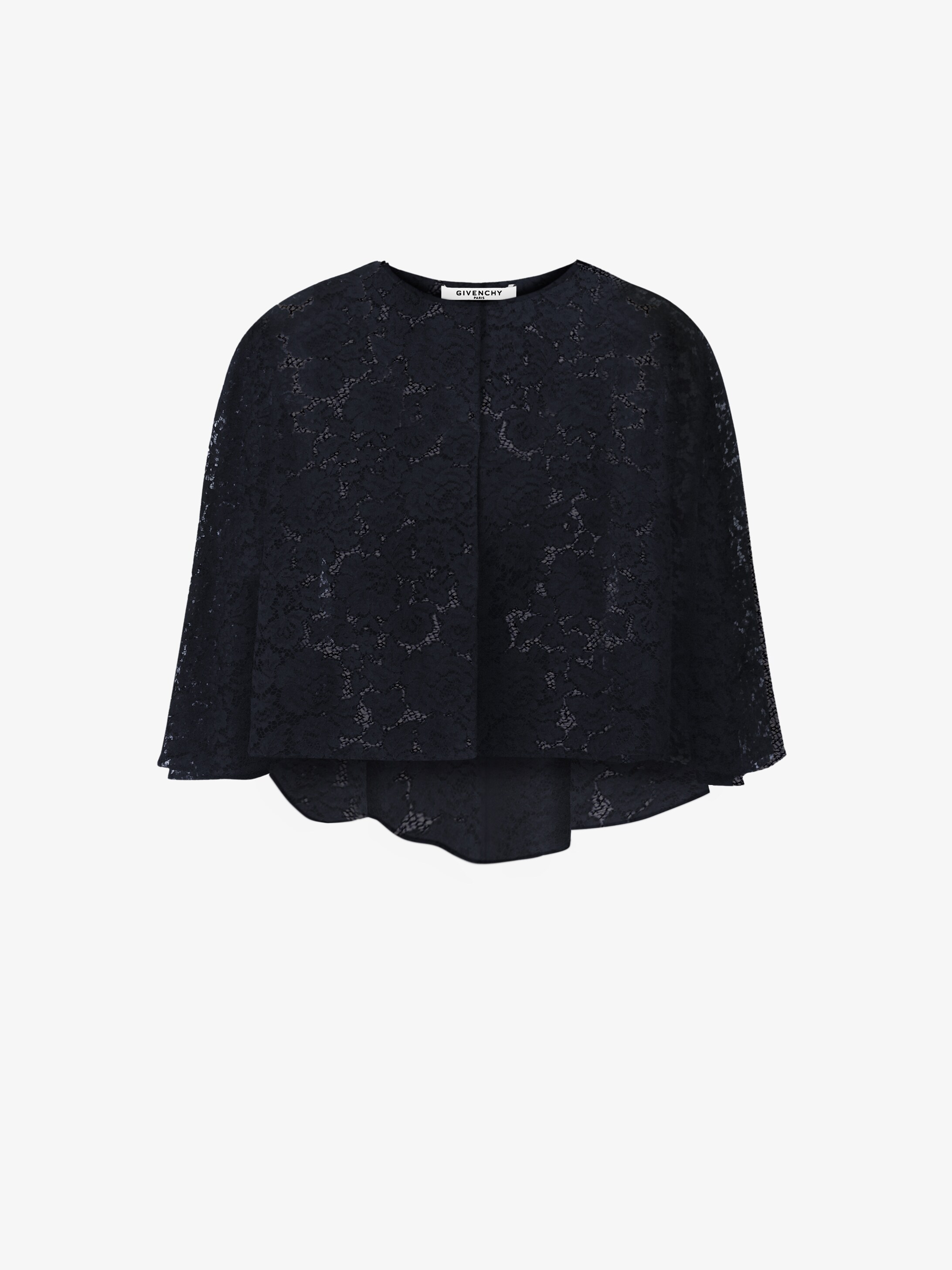 black short cape jacket