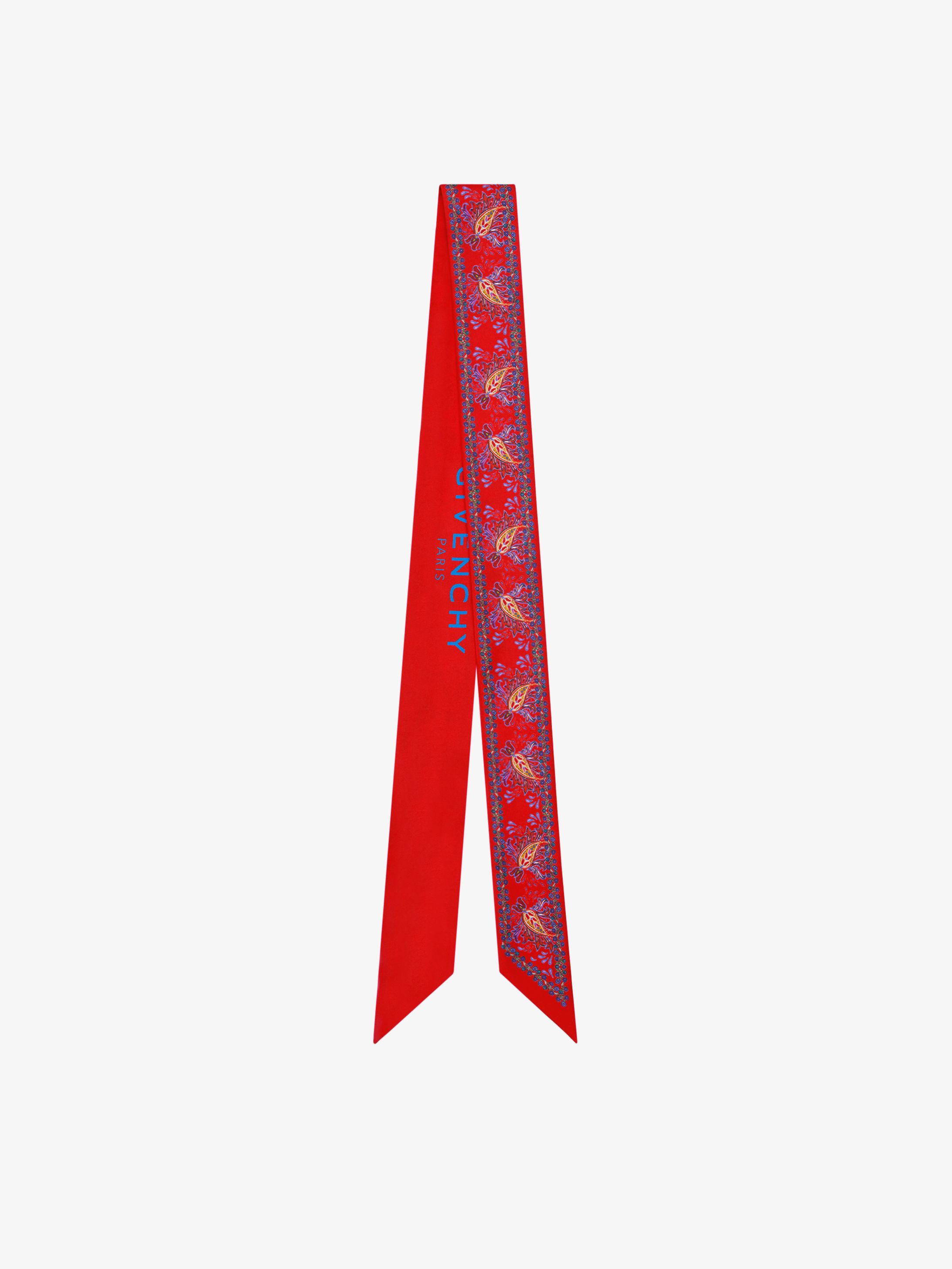 GIVENCHY heandband in floral printed silk