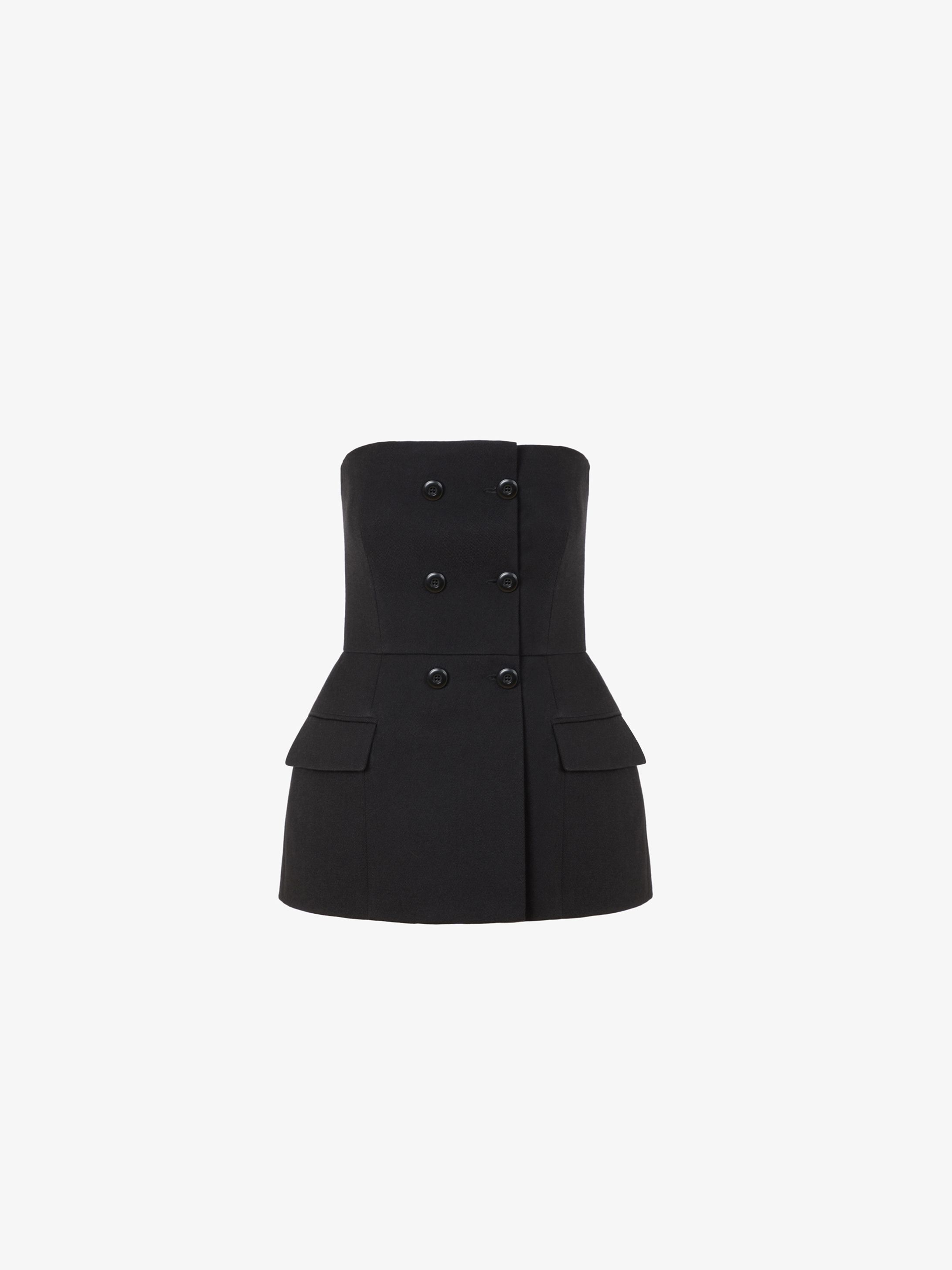 Bustier croisé façon tailleur