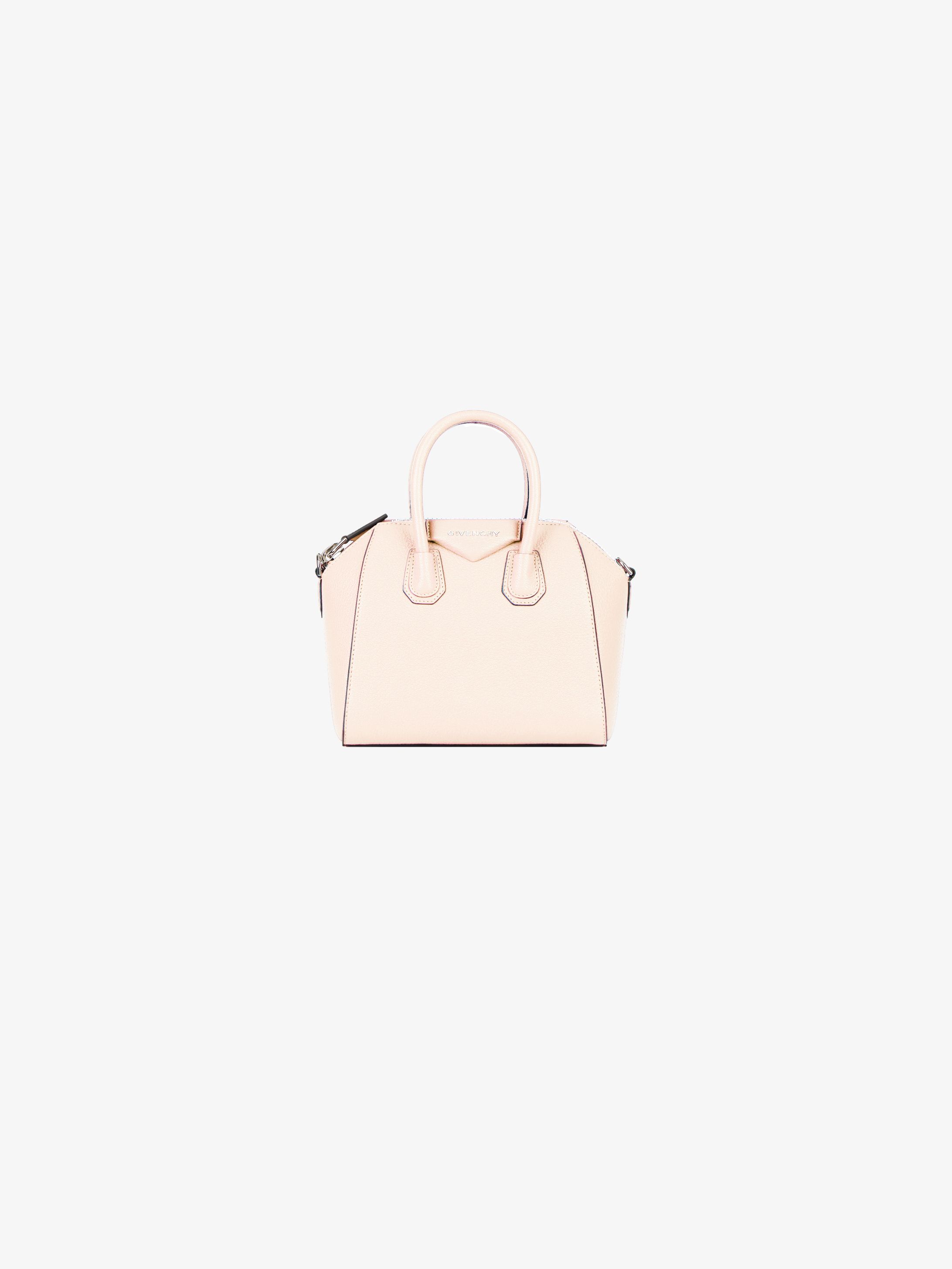 Mini Antigona bag in grained leather