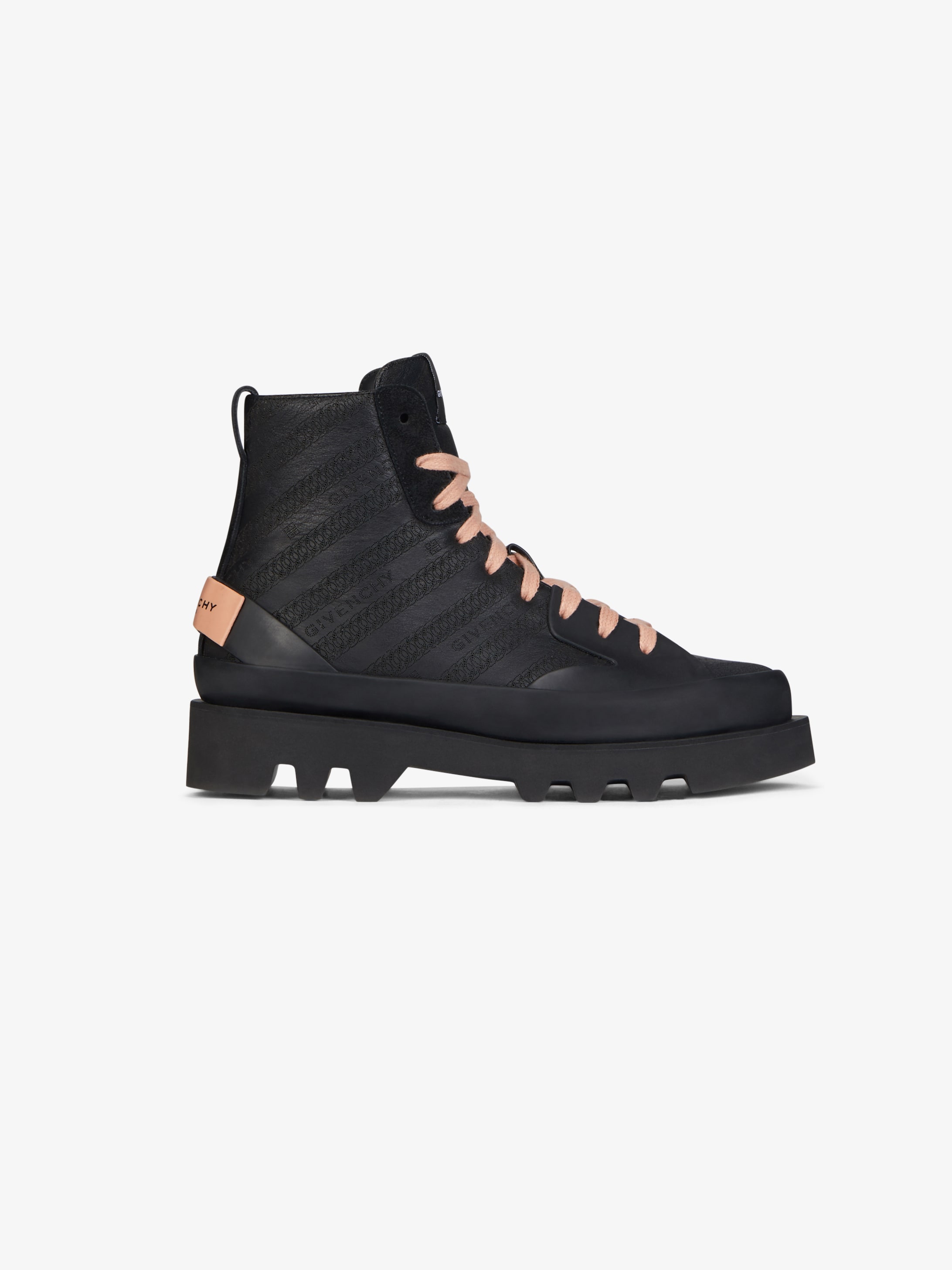 GIVENCHY Chain Clapham mid sneakers in leather
