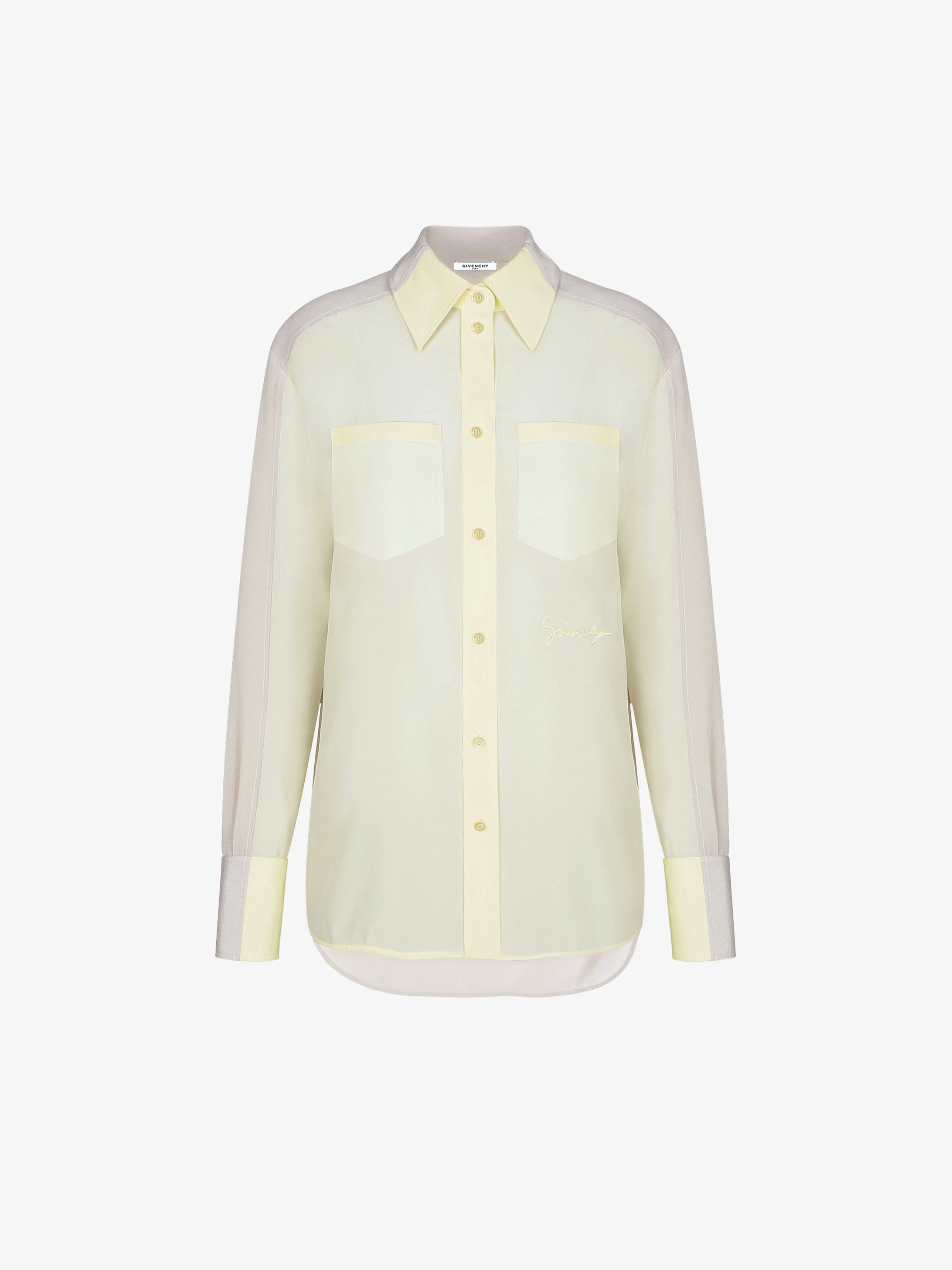 Shirt in crêpe de Chine