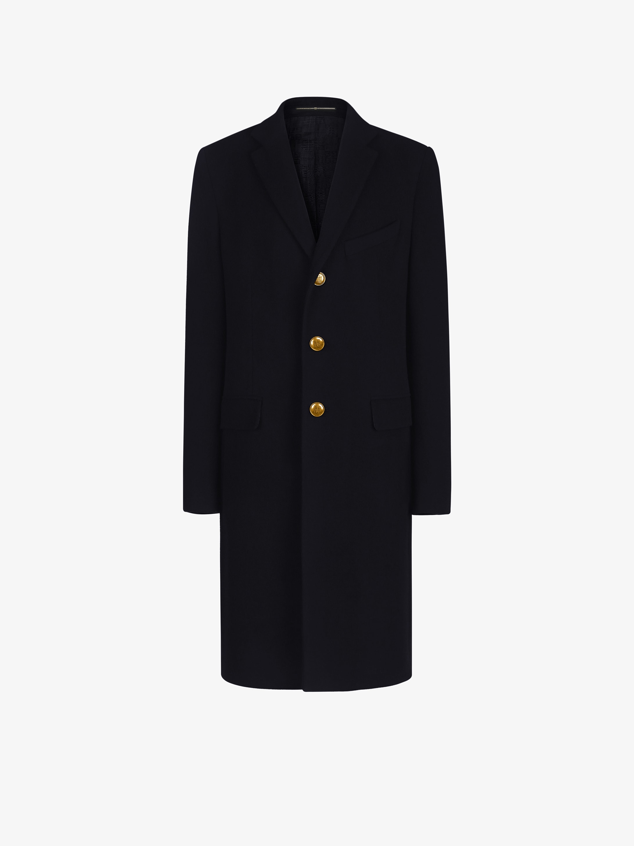 Long coat with gold 4G buttons