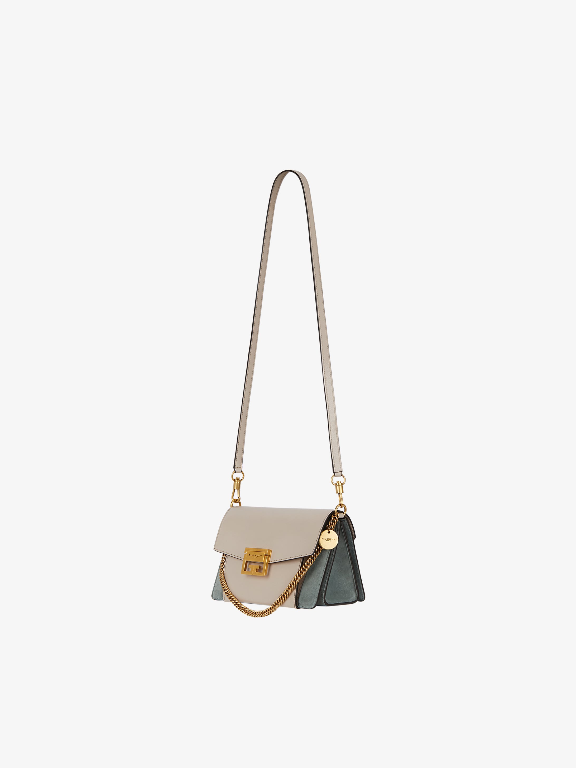small gv3 bag in leather and suede