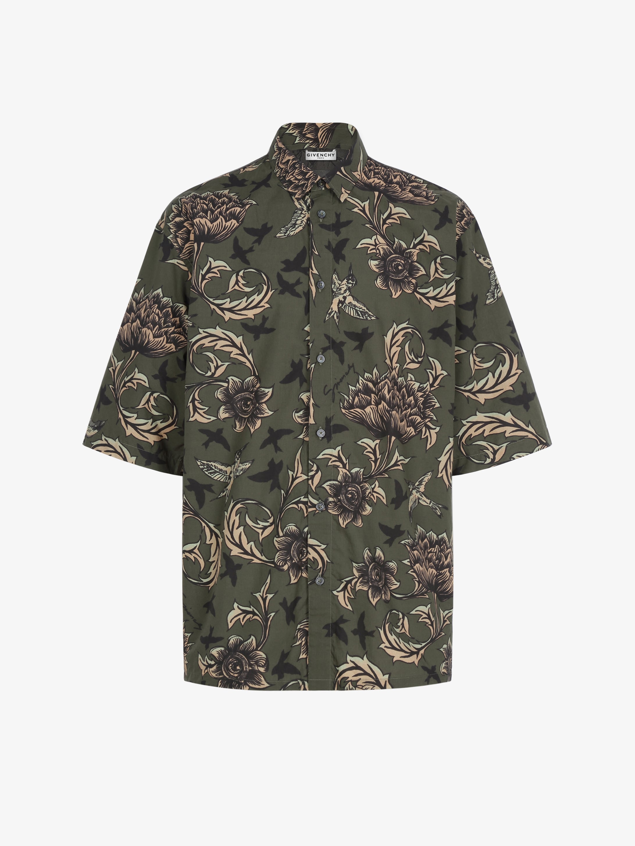 Camicia di cotone con stampe floreale e Astral
