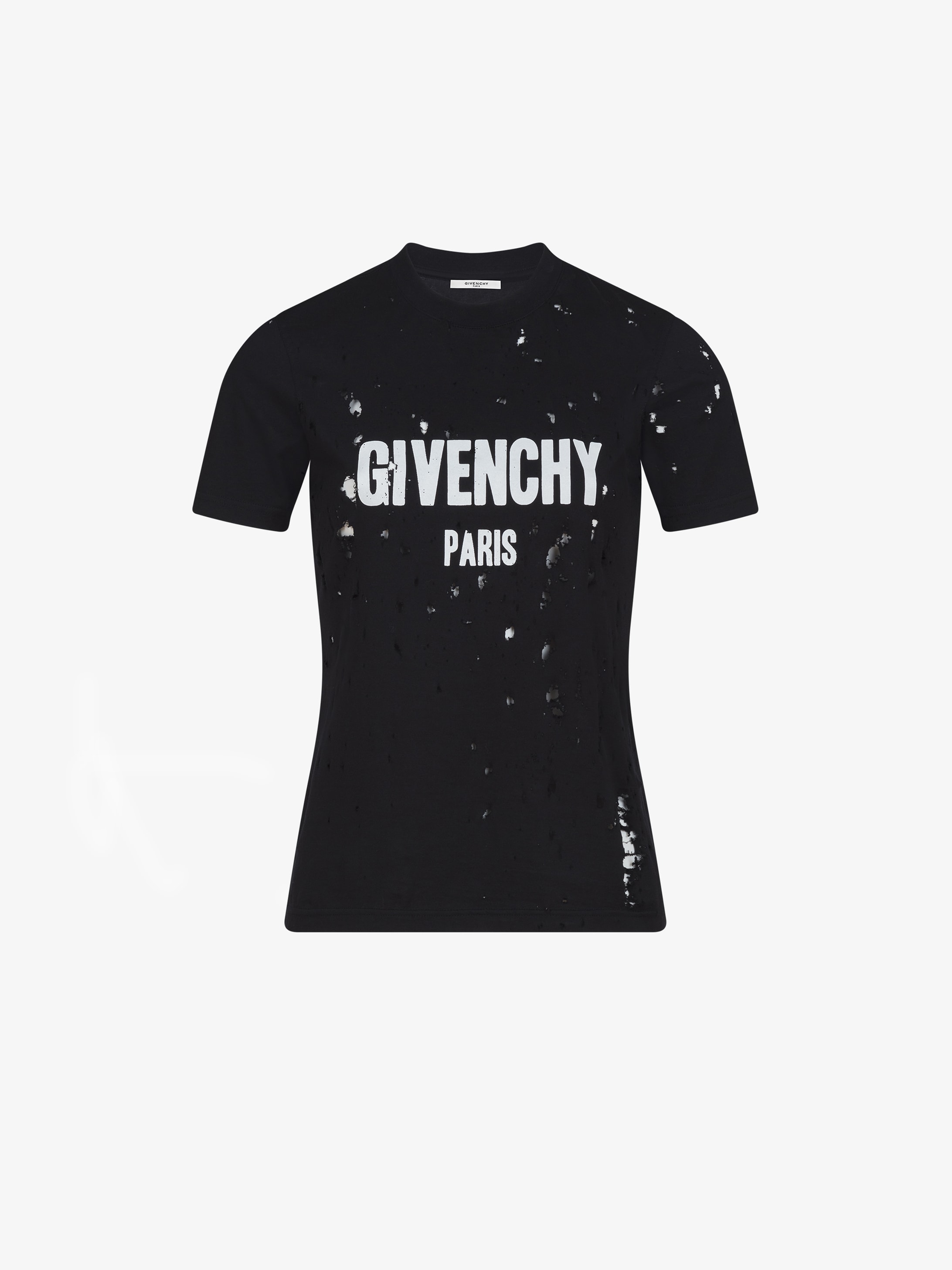 givenchy destroyed t shirt black