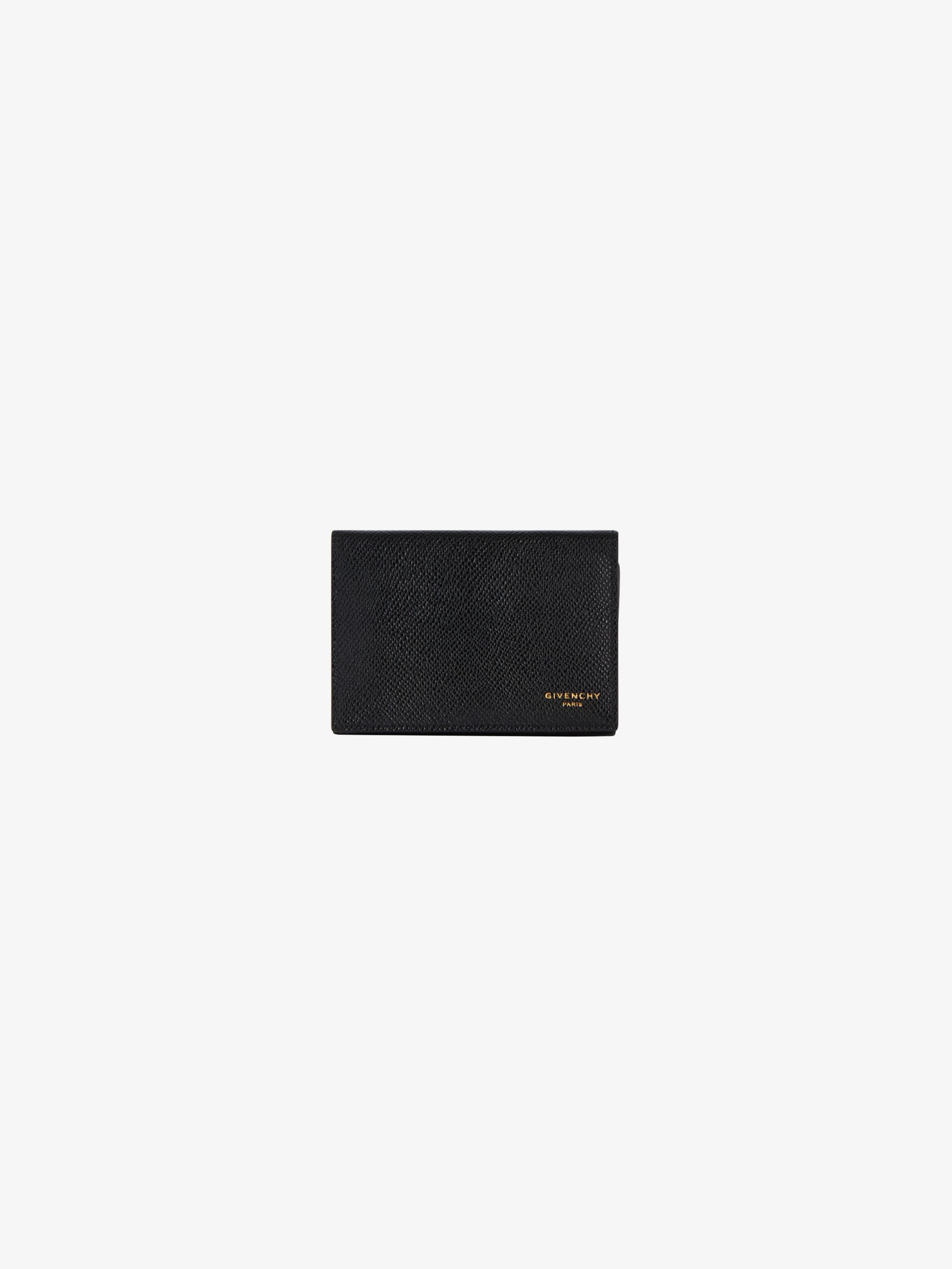 Porte-cartes de visite en cuir grainé