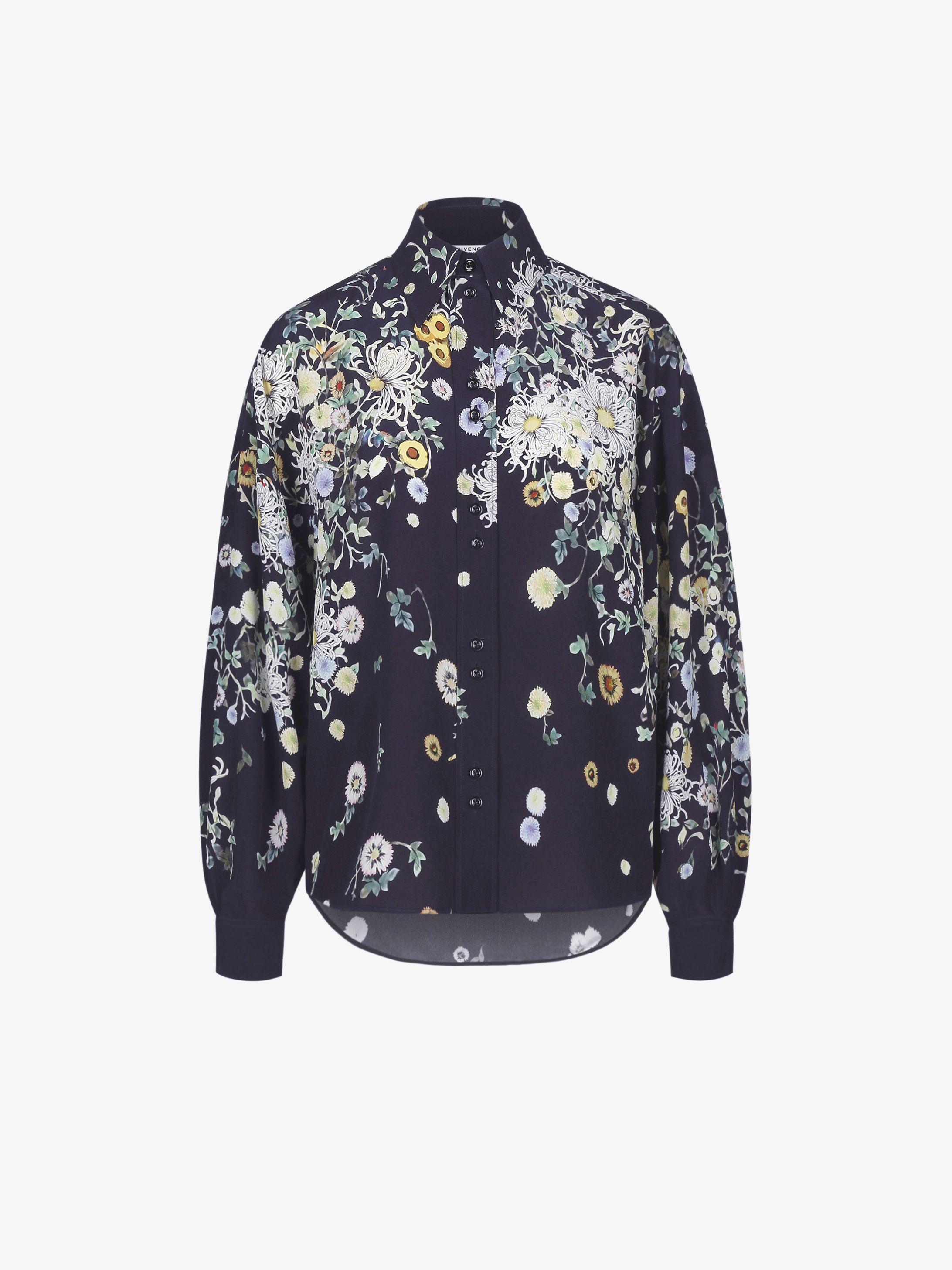 Chemise à manches bouffantes et imprimé floral