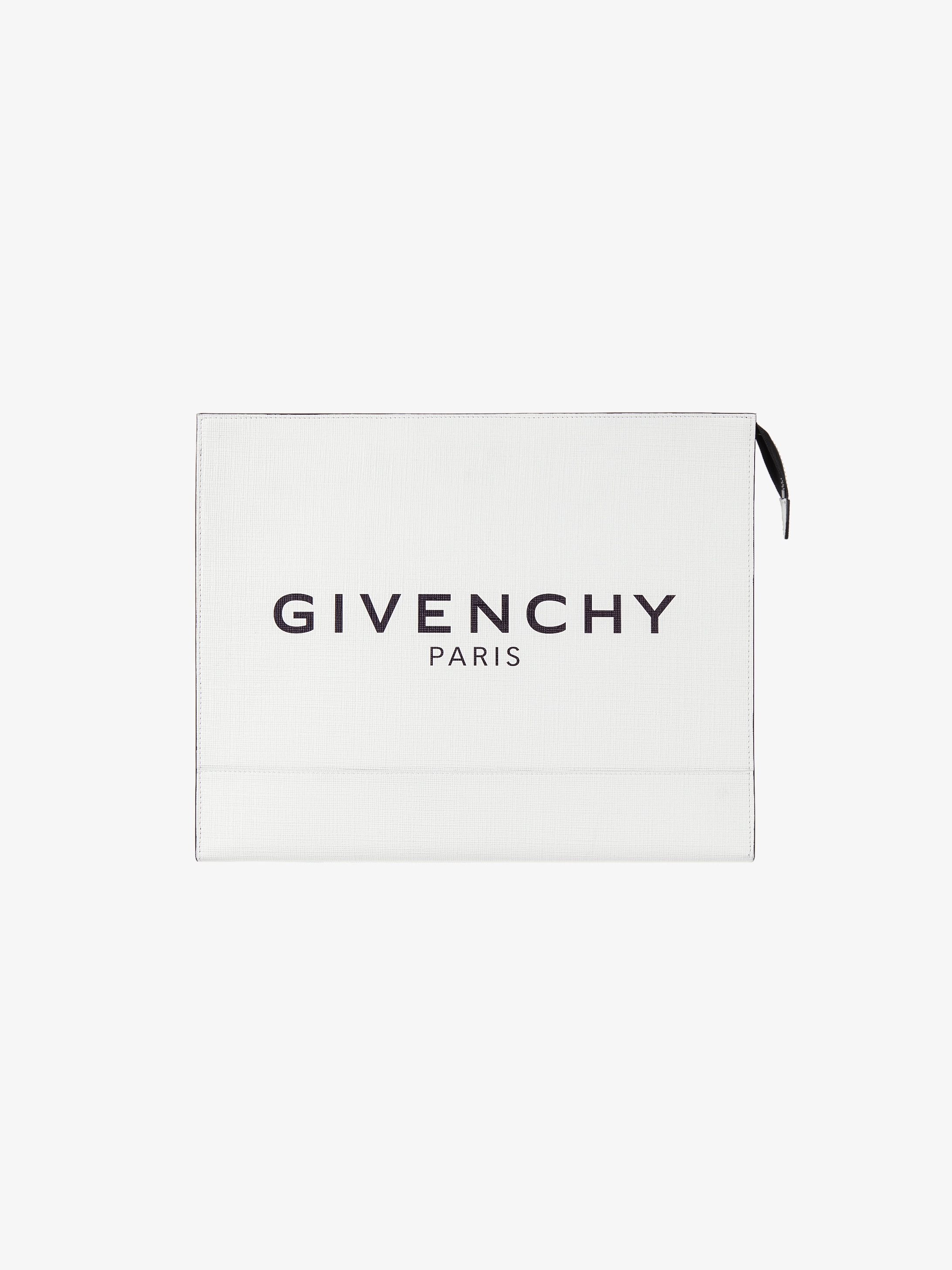 GIVENCHY PARIS glow in the dark large pouch with accordion pleat