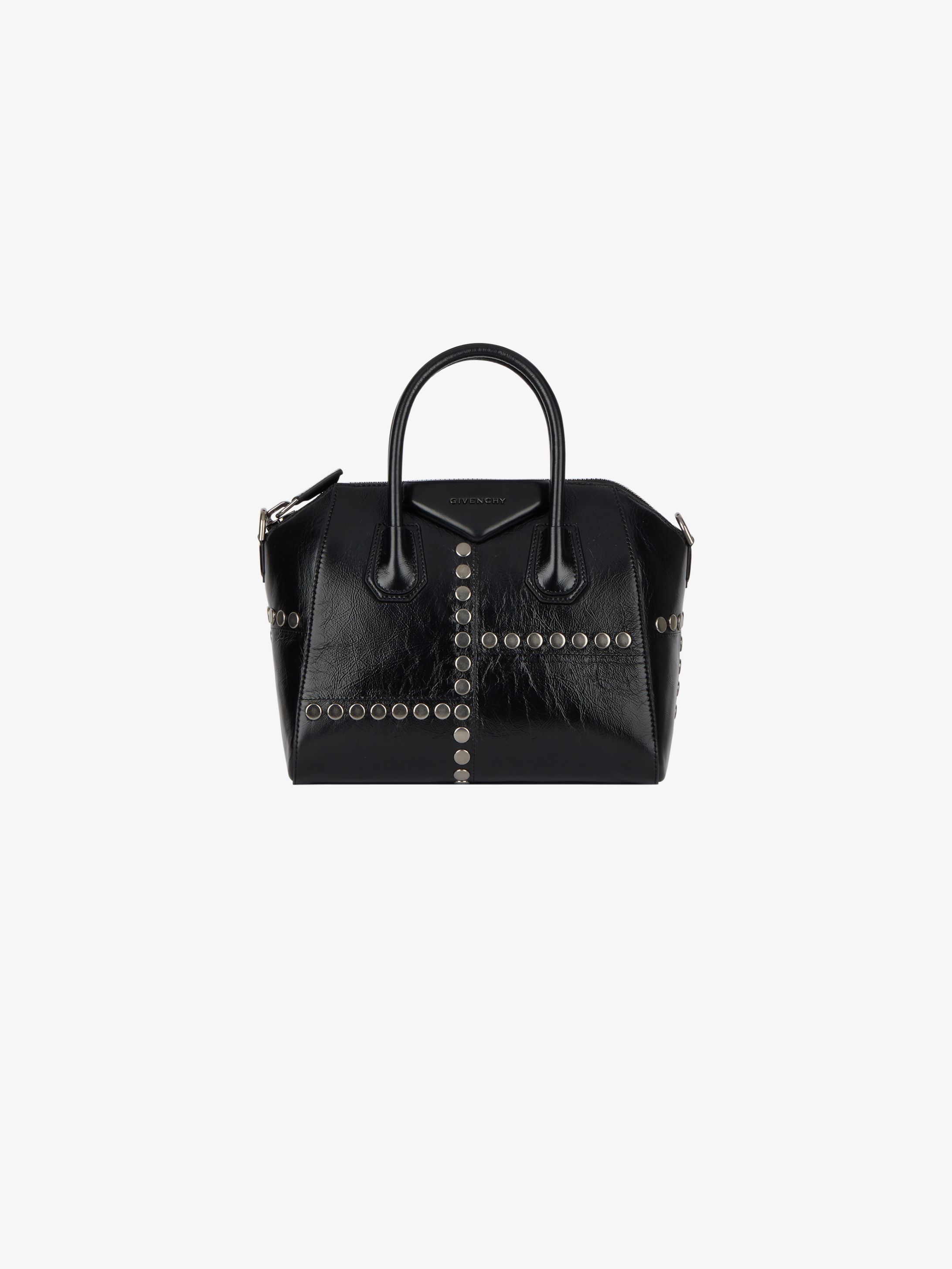 Small Antigona bag in vintage leather with studs